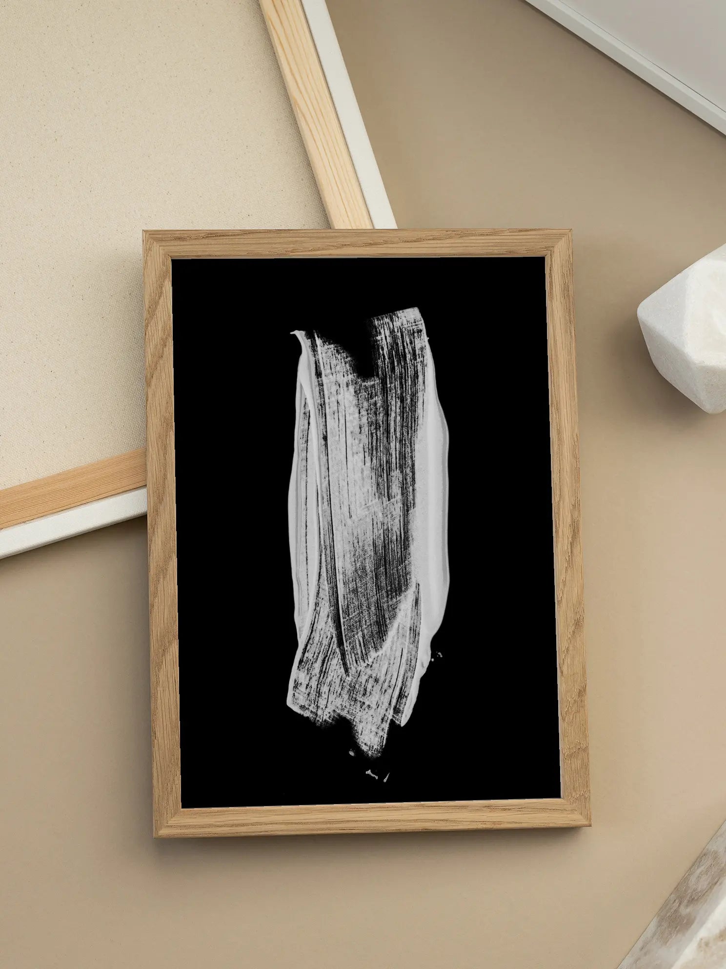 Monochrome Brushstroke Poster
