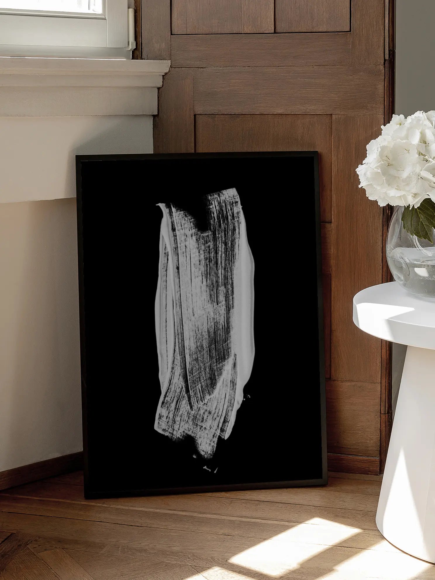 Monochrome Brushstroke Poster