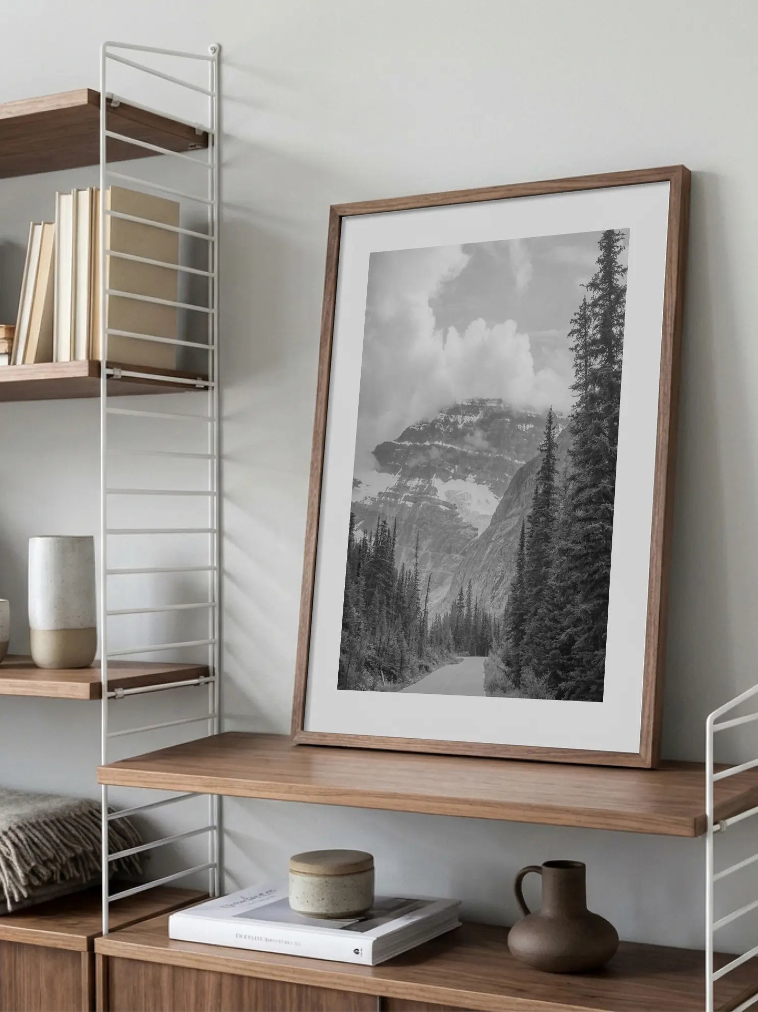 Monochrome Mountain Road Poster