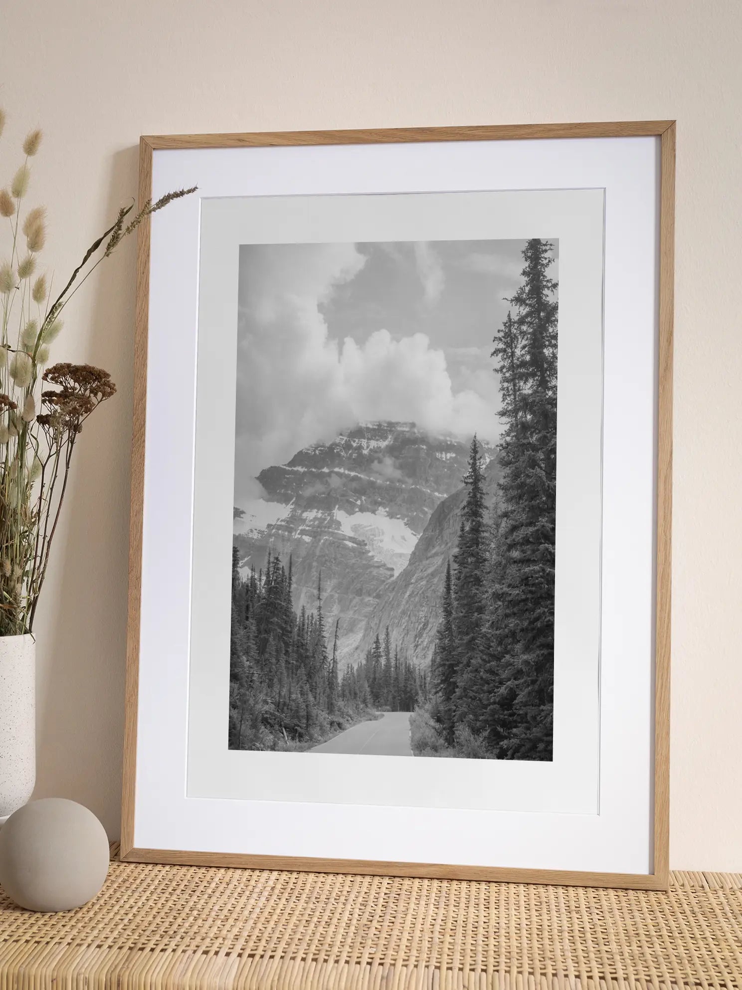 Monochrome Mountain Road Poster