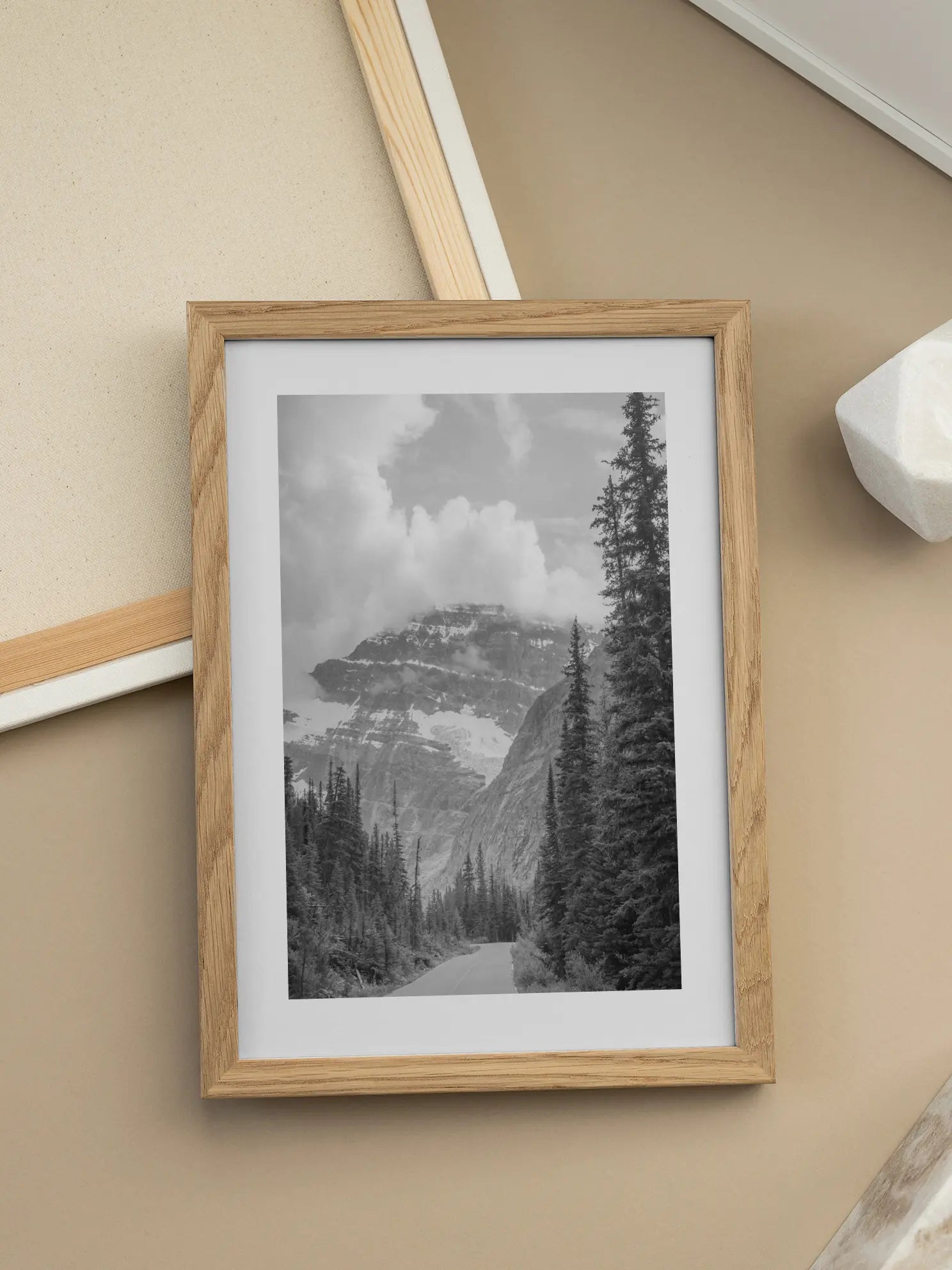 Monochrome Mountain Road Poster