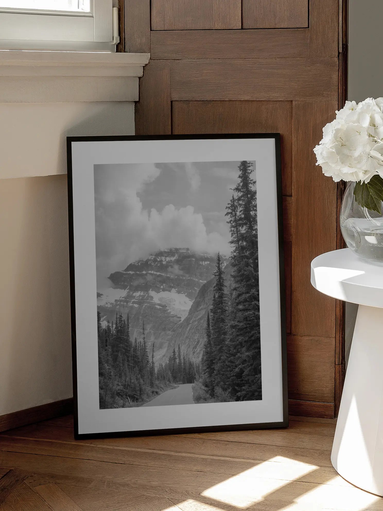 Monochrome Mountain Road Poster