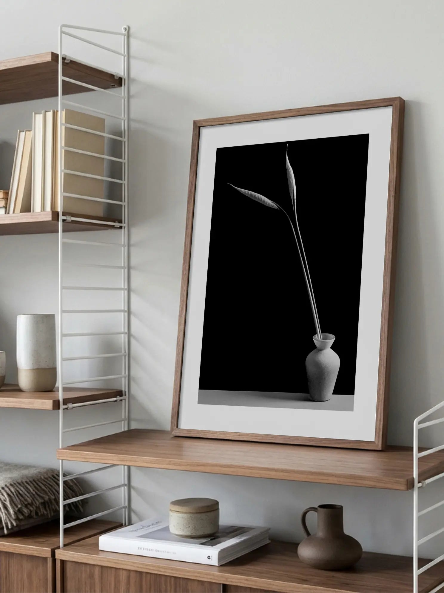 Monochrome Vase No1 Poster