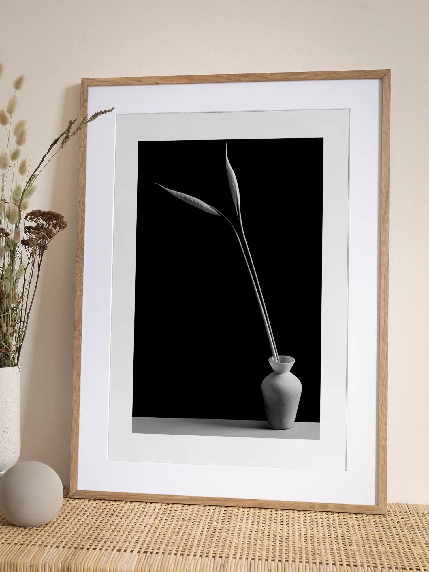Monochrome Vase No1 Poster