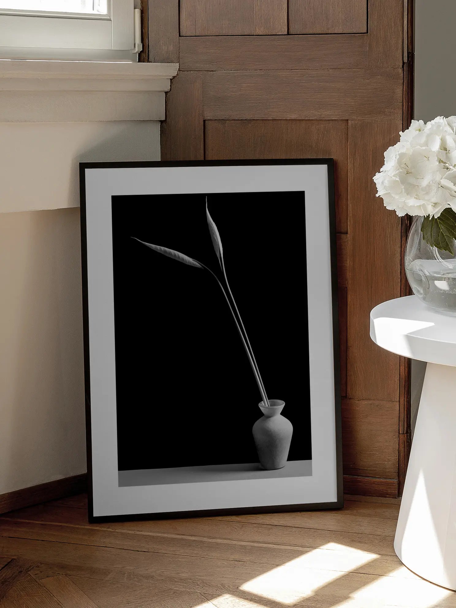 Monochrome Vase No1 Poster