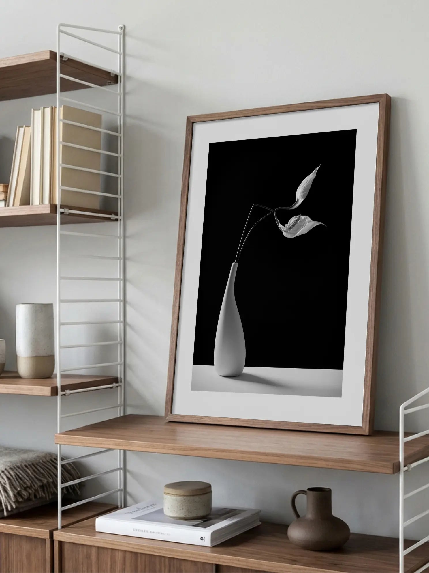 Monochrome Vase No2 Poster