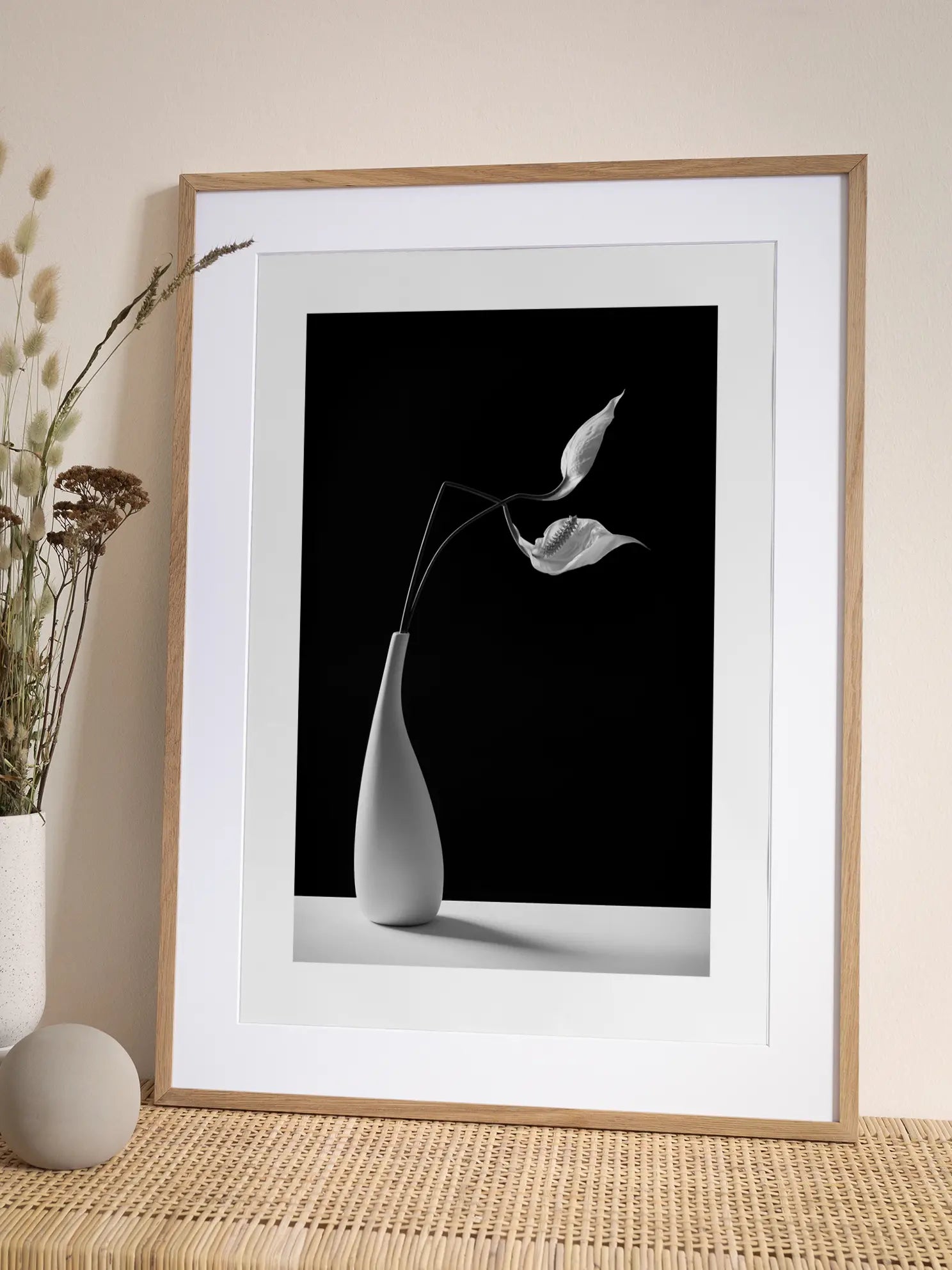 Monochrome Vase No2 Poster