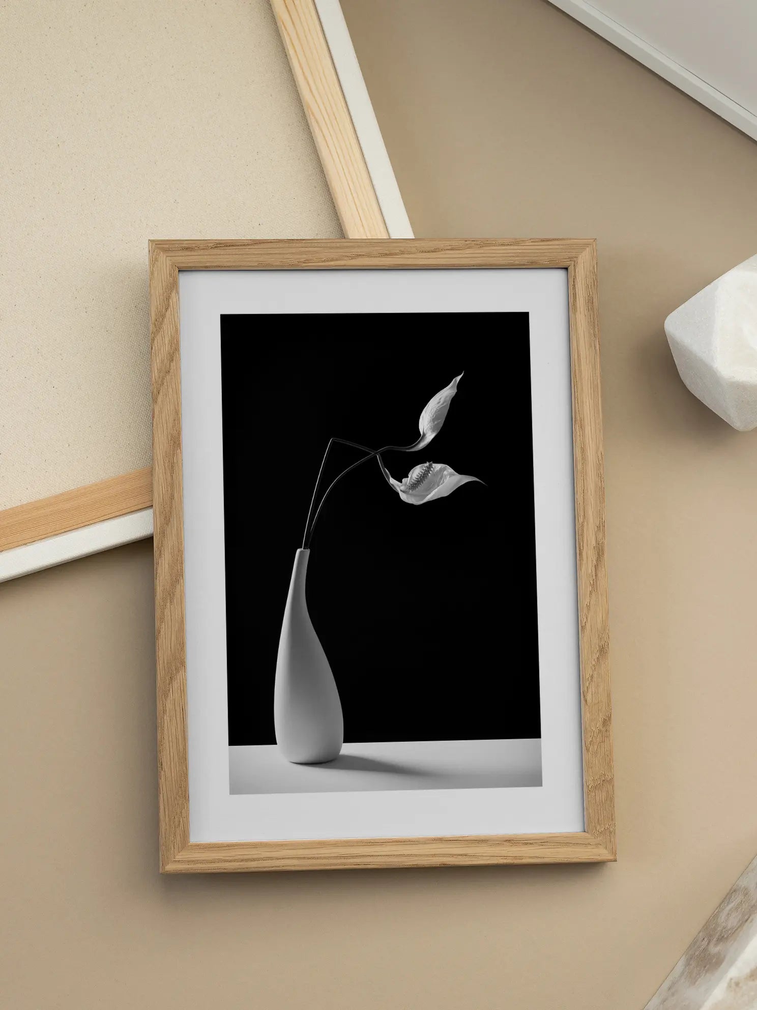 Monochrome Vase No2 Poster