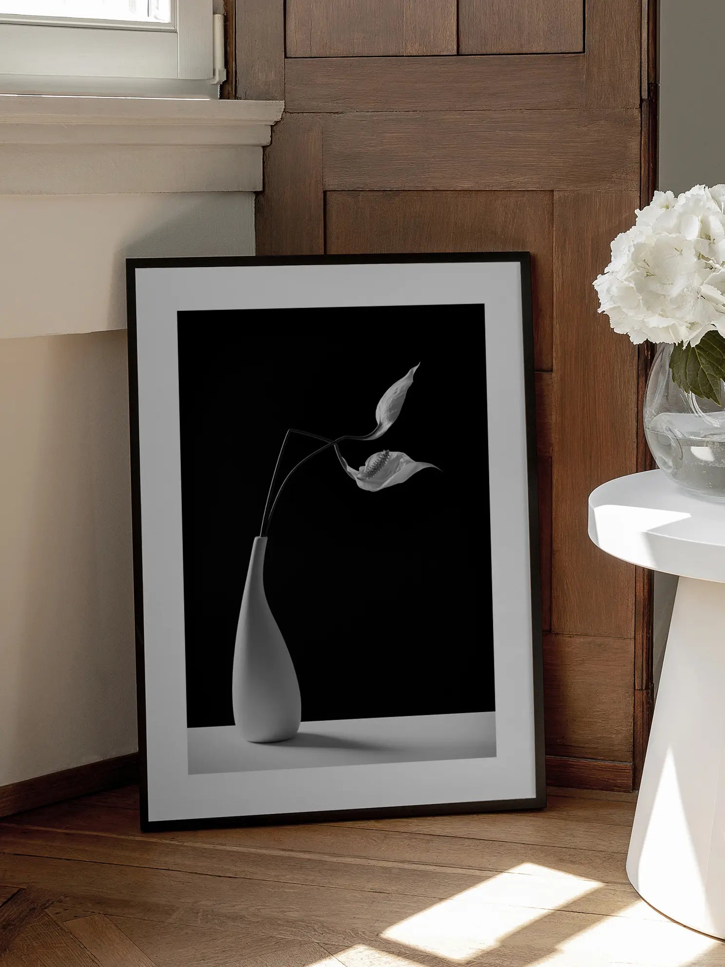 Monochrome Vase No2 Poster