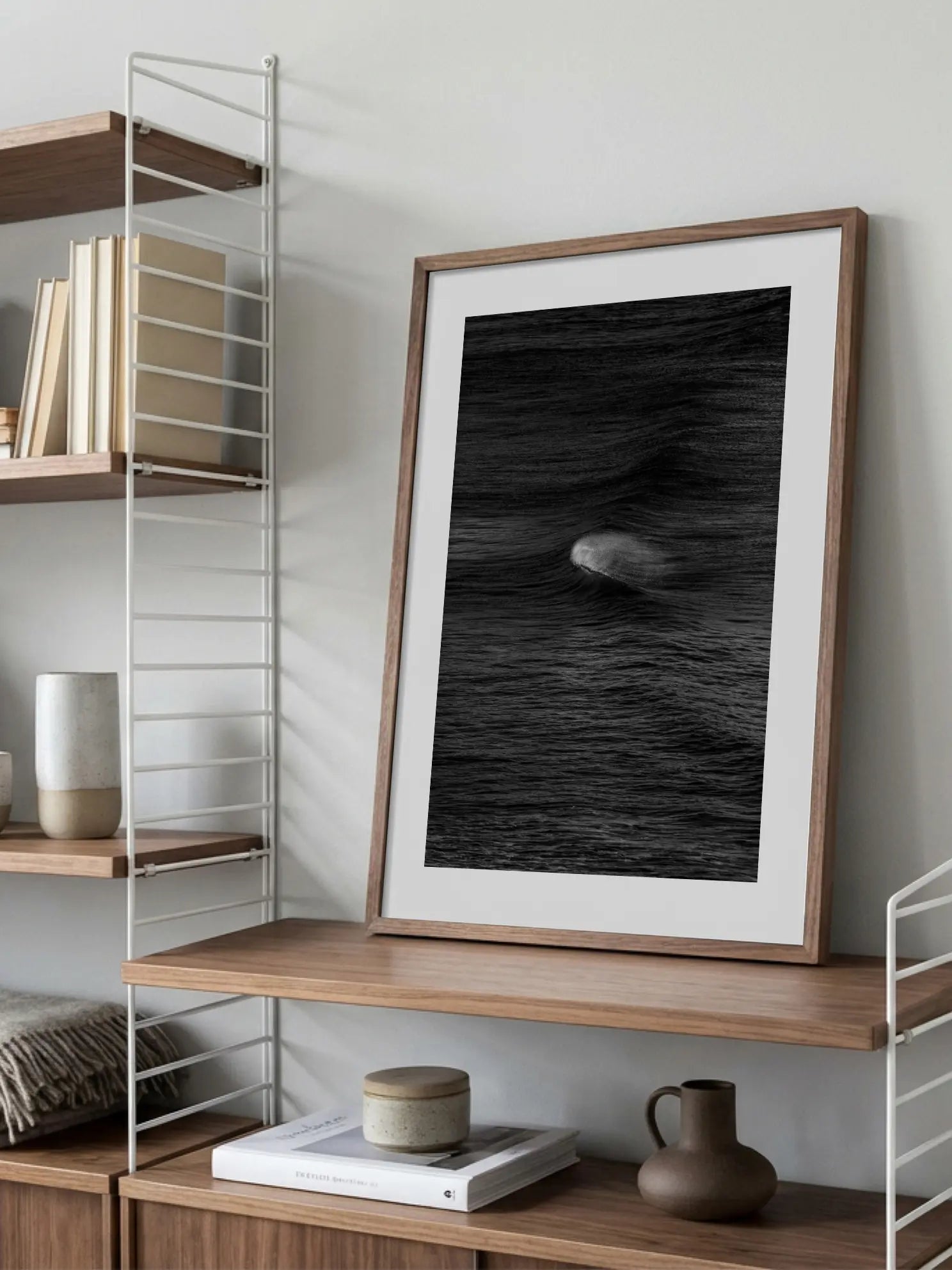 Monochrome Wave Poster