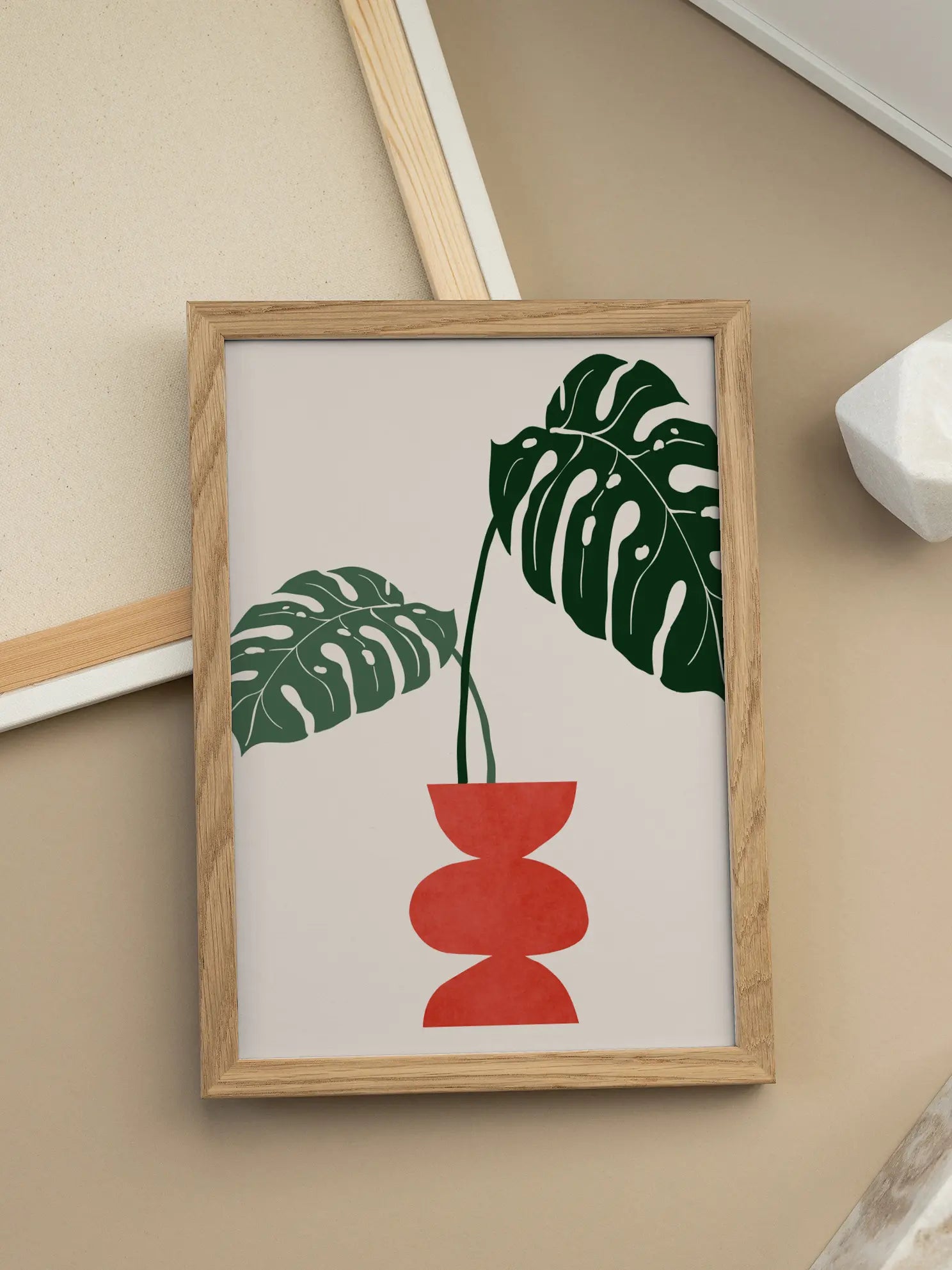 Monstera Twins Poster