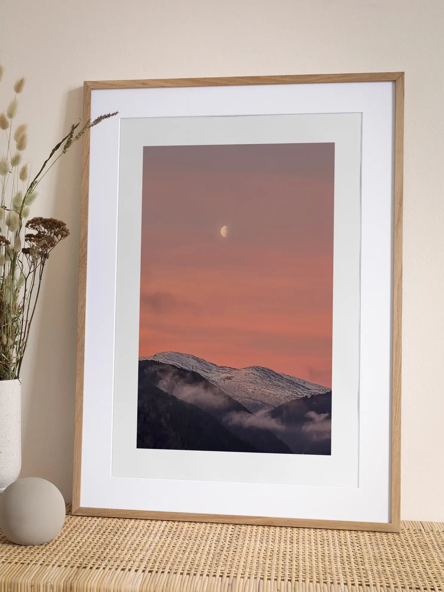 Moon Over Mountains Poster