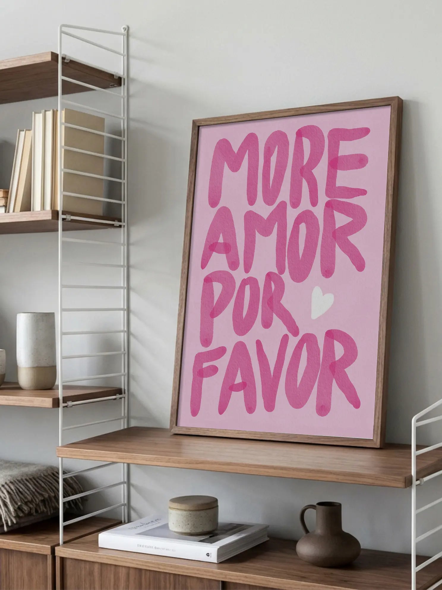 More Amor Por Favor Pink Poster