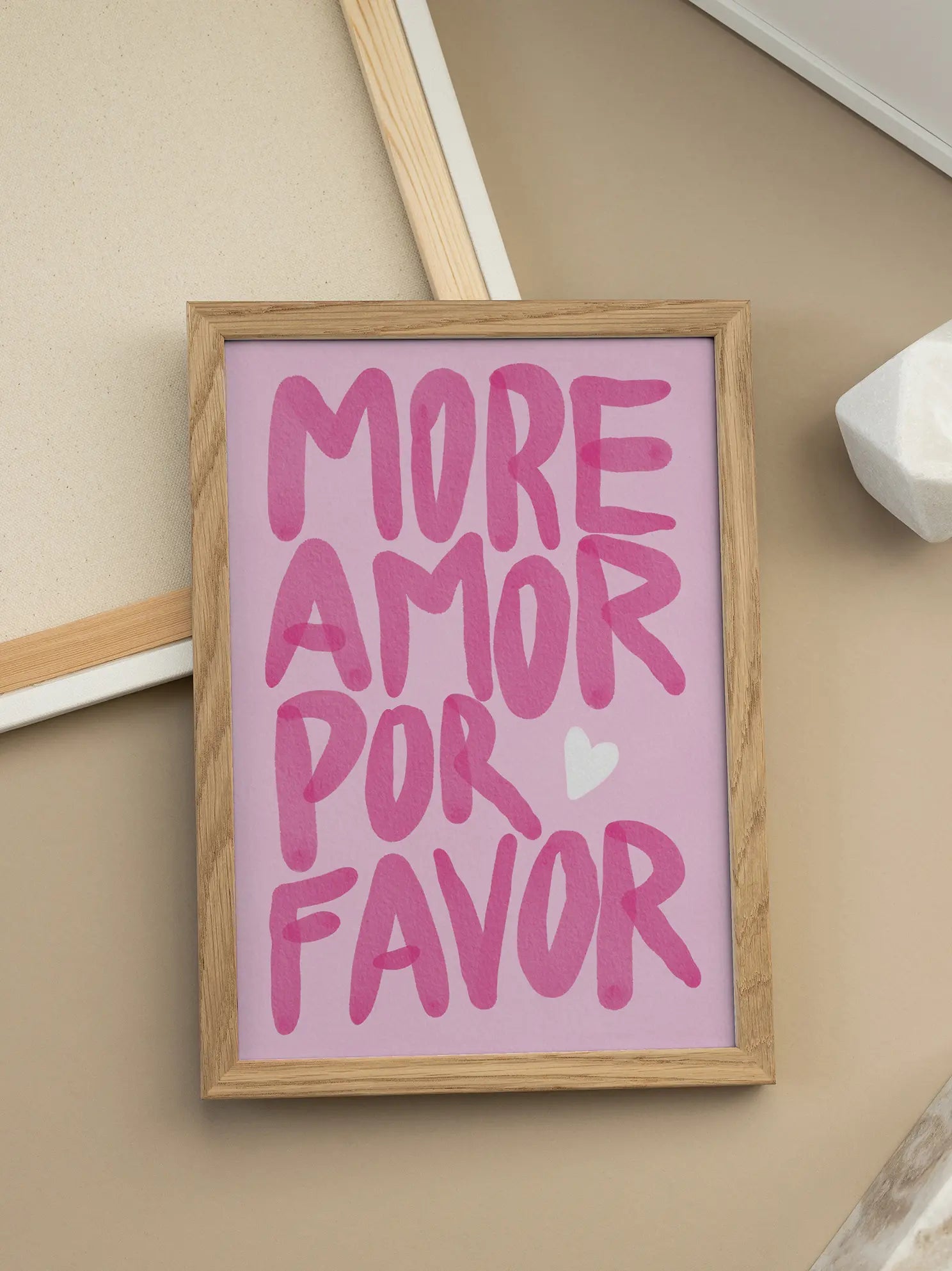More Amor Por Favor Pink Poster