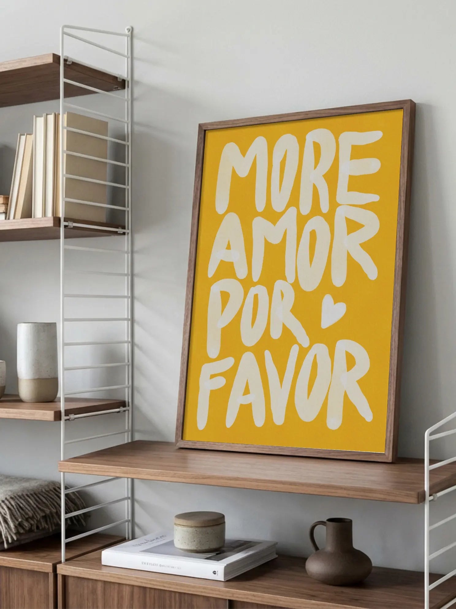 More Amor Por Favor Yellow Poster