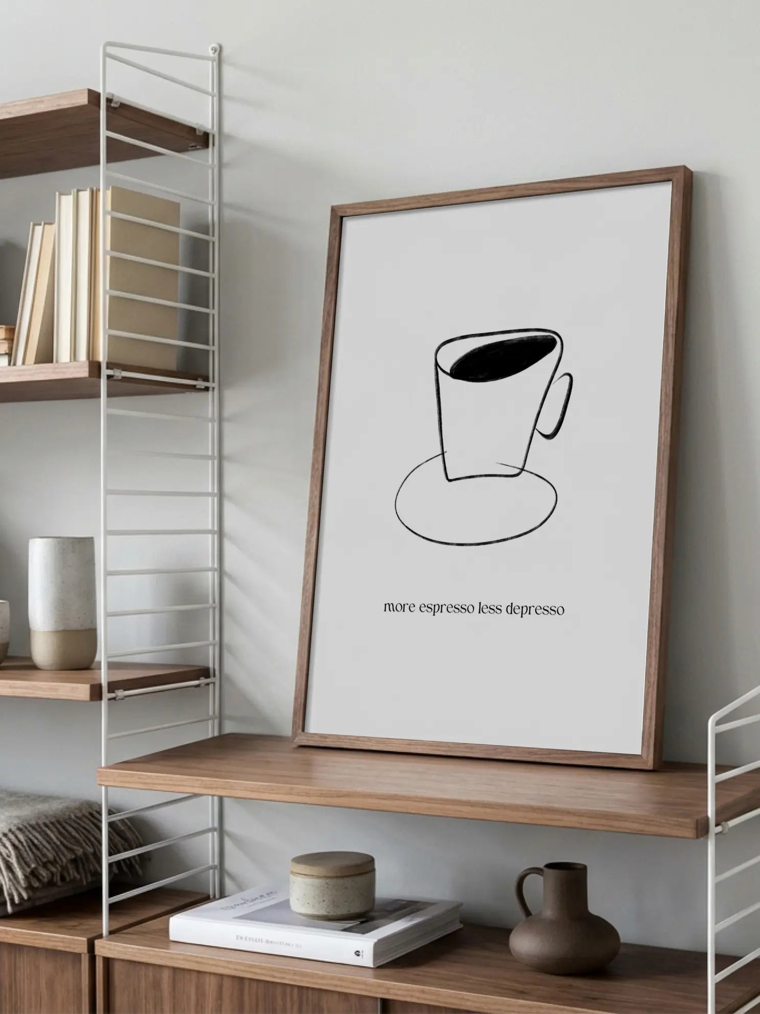 More Espresso Less Depresso Quote Poster