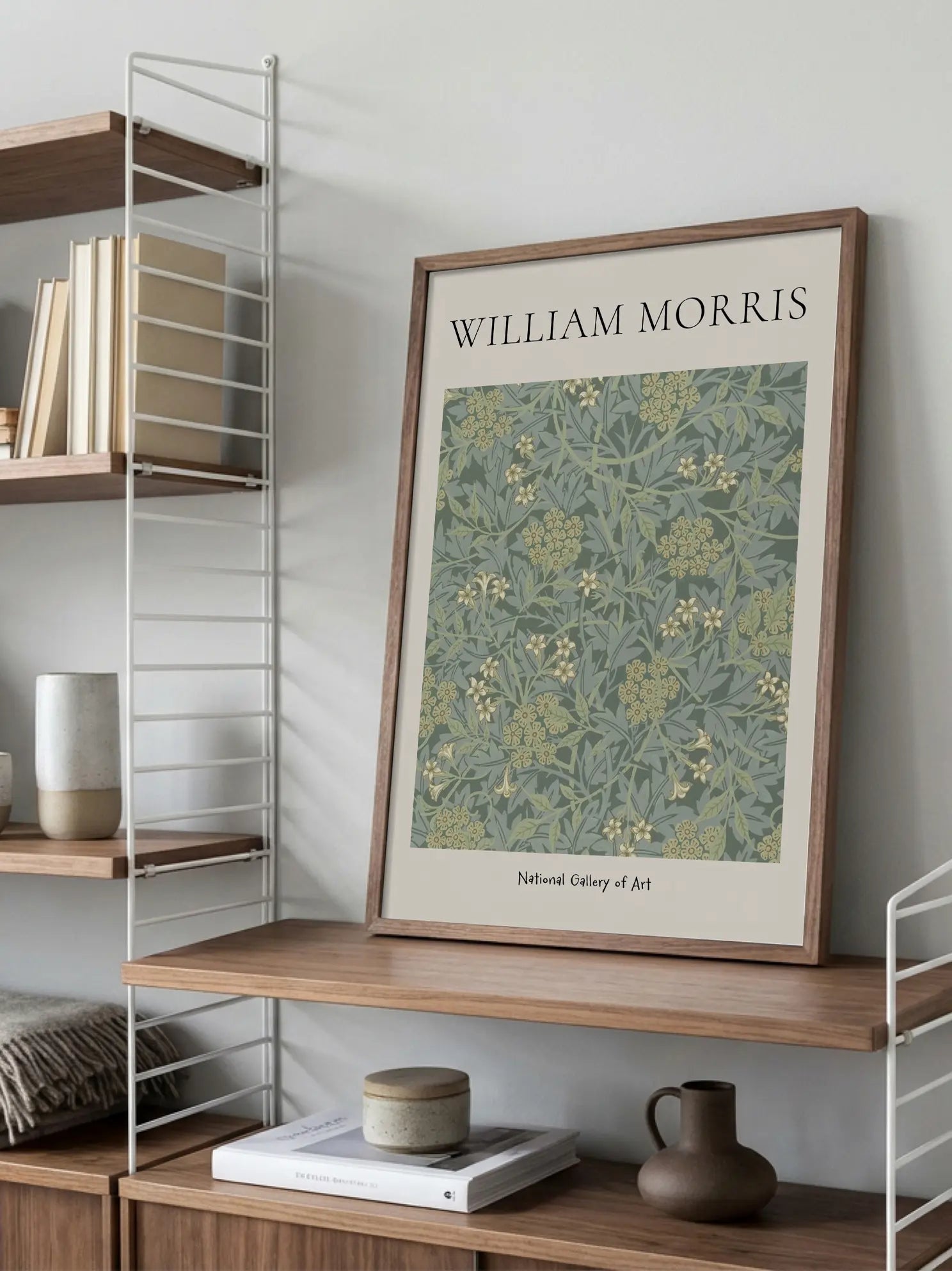 Morris — Green Floral Pattern Poster