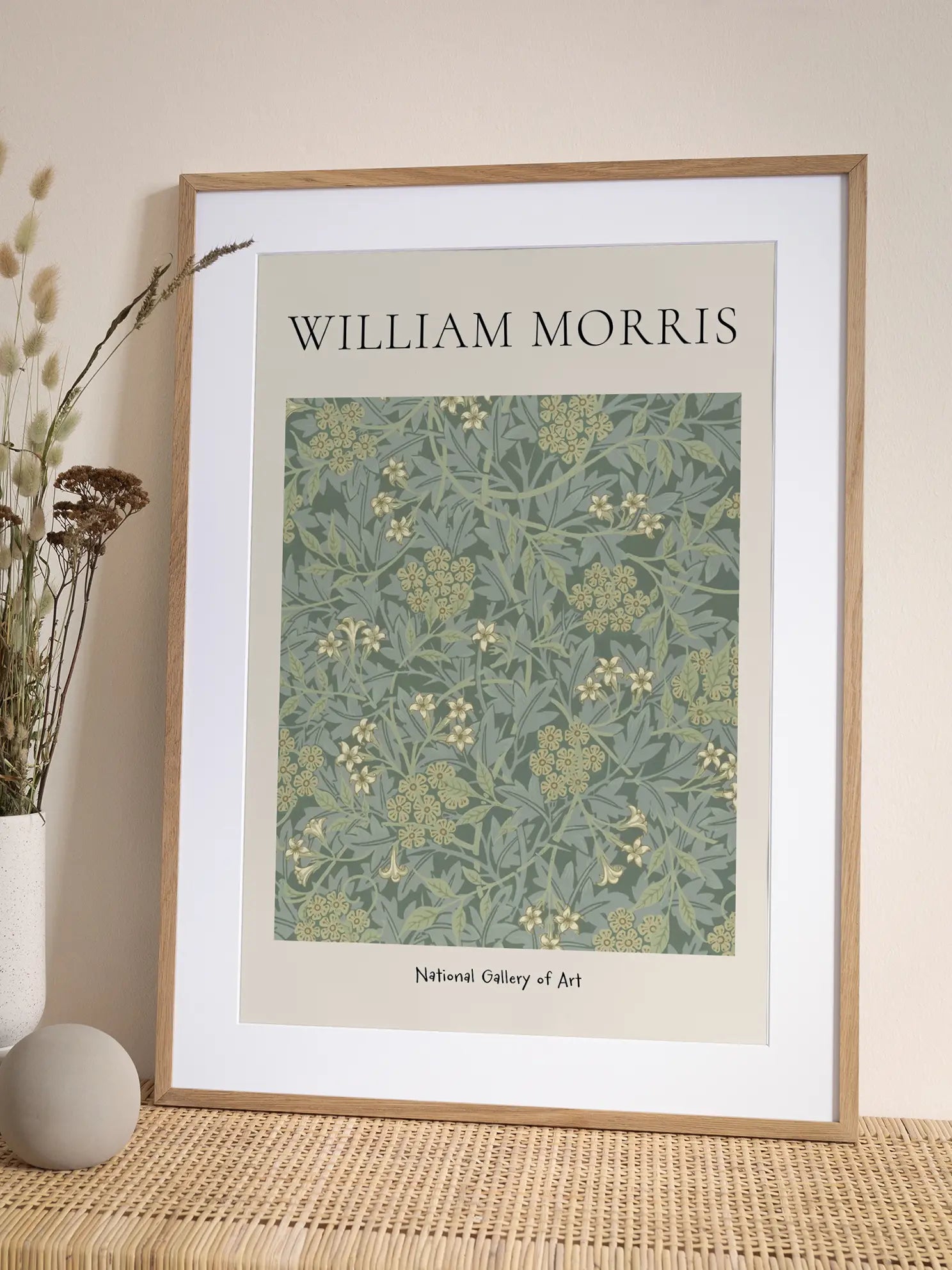 Morris — Green Floral Pattern Poster