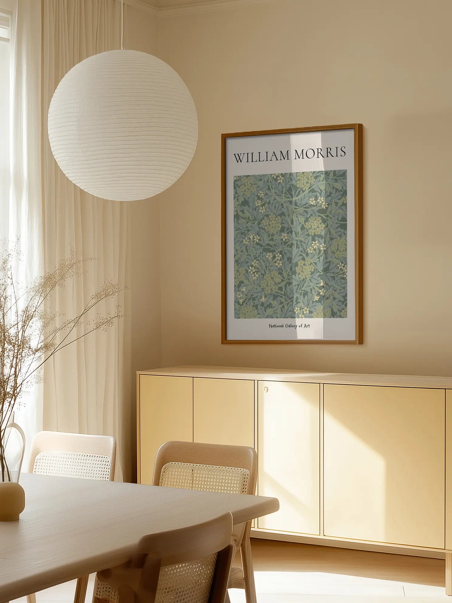 Morris — Green Floral Pattern Poster