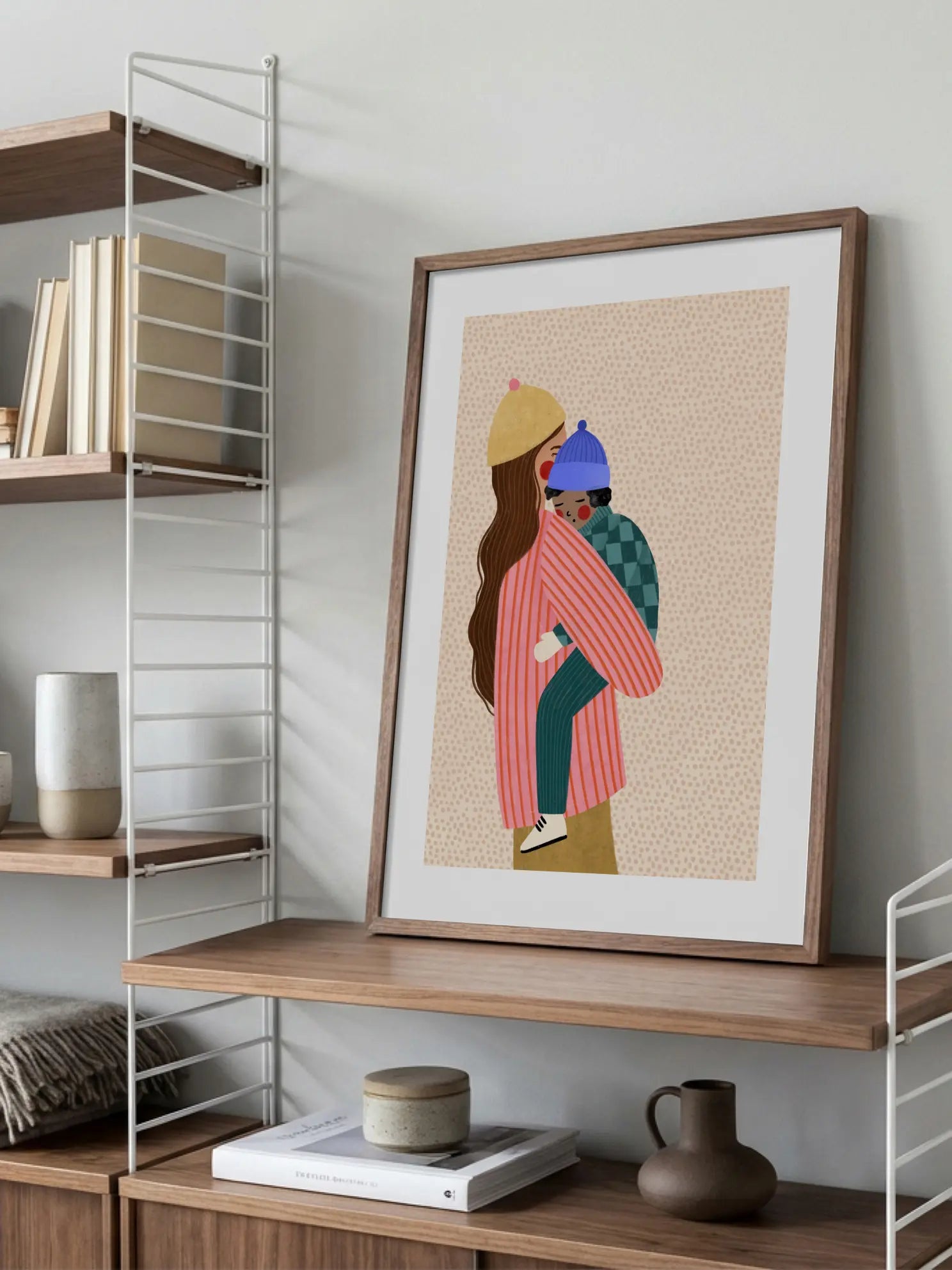 Mother Embracing a Child No1 Poster