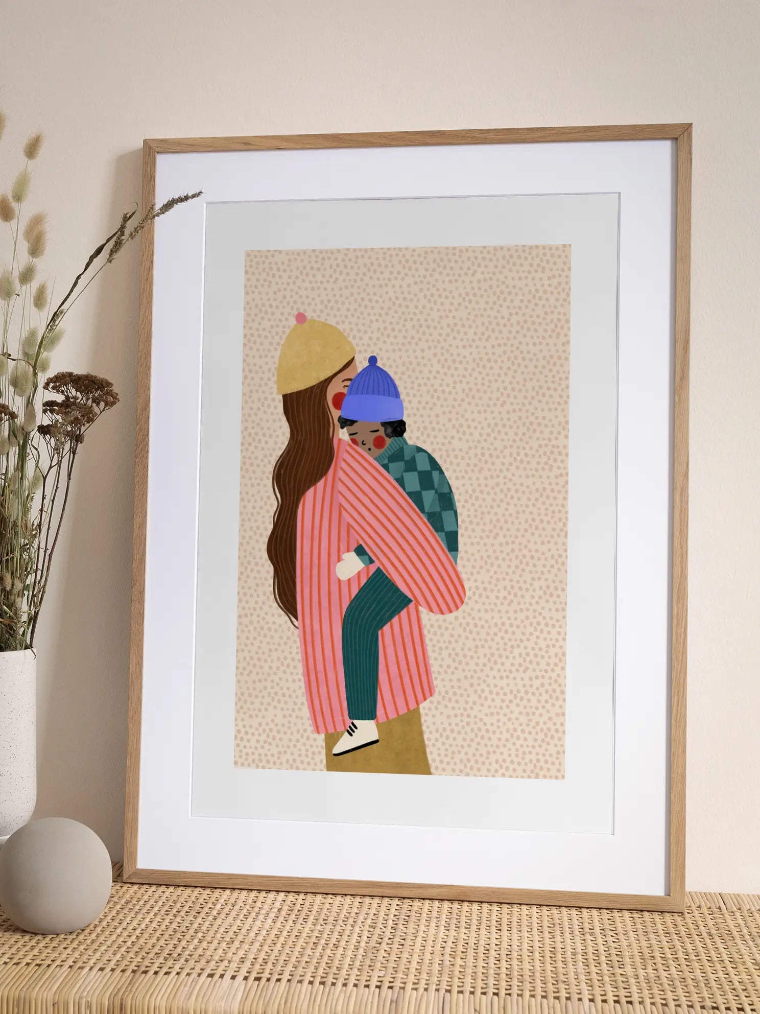 Mother Embracing a Child No1 Poster