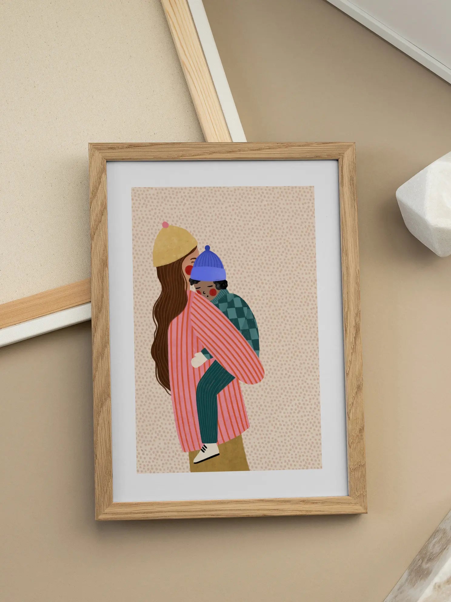 Mother Embracing a Child No1 Poster