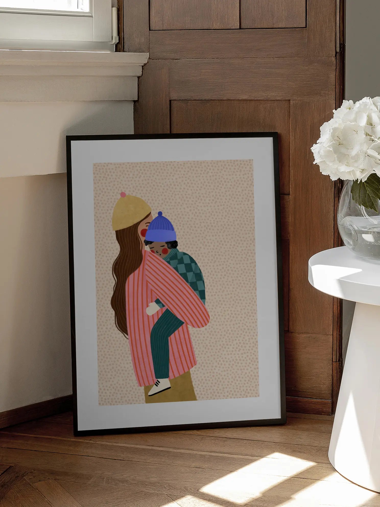 Mother Embracing a Child No1 Poster