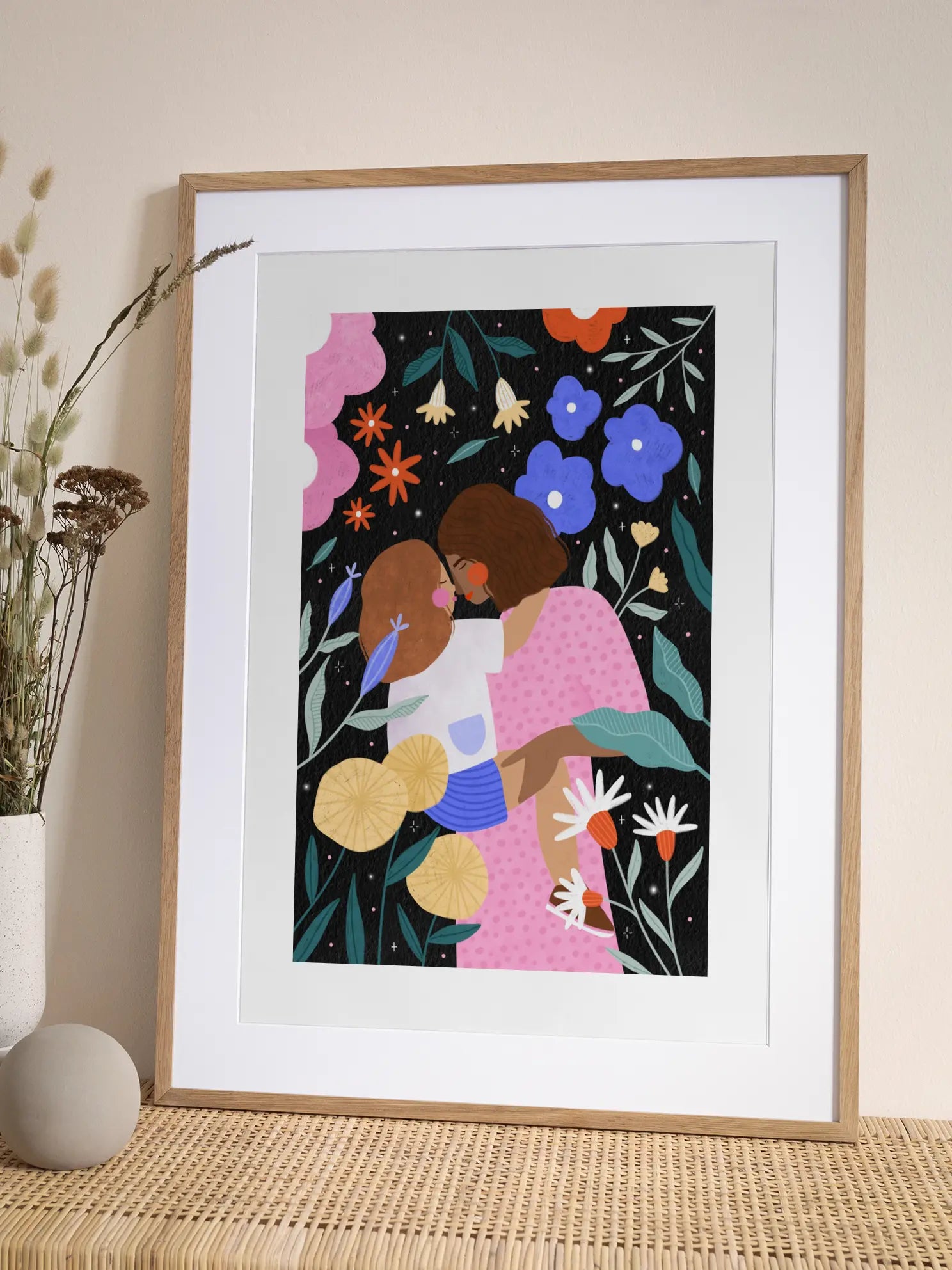 Mum and Daughter In Bloom Poster