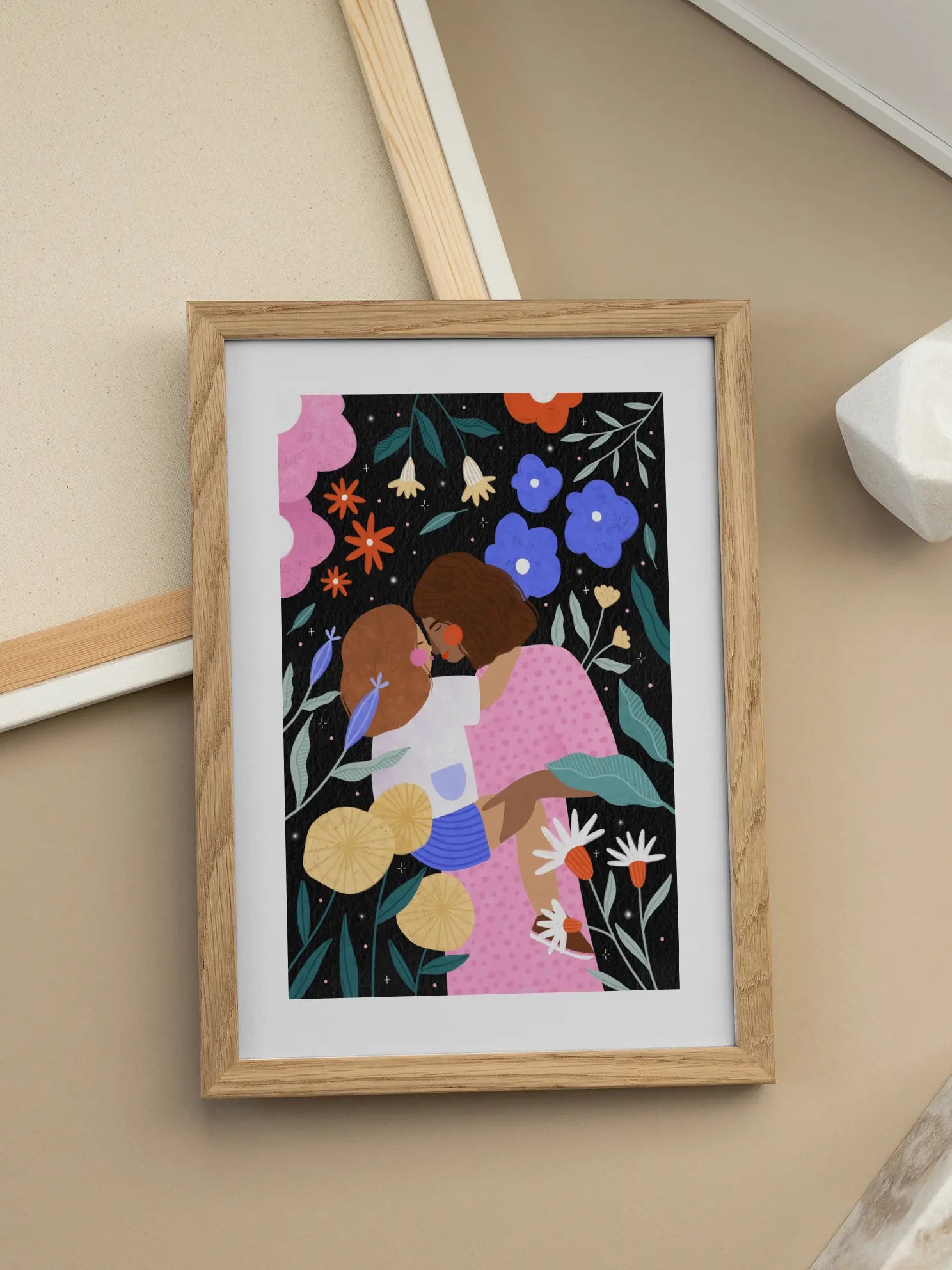 Mum and Daughter In Bloom Poster