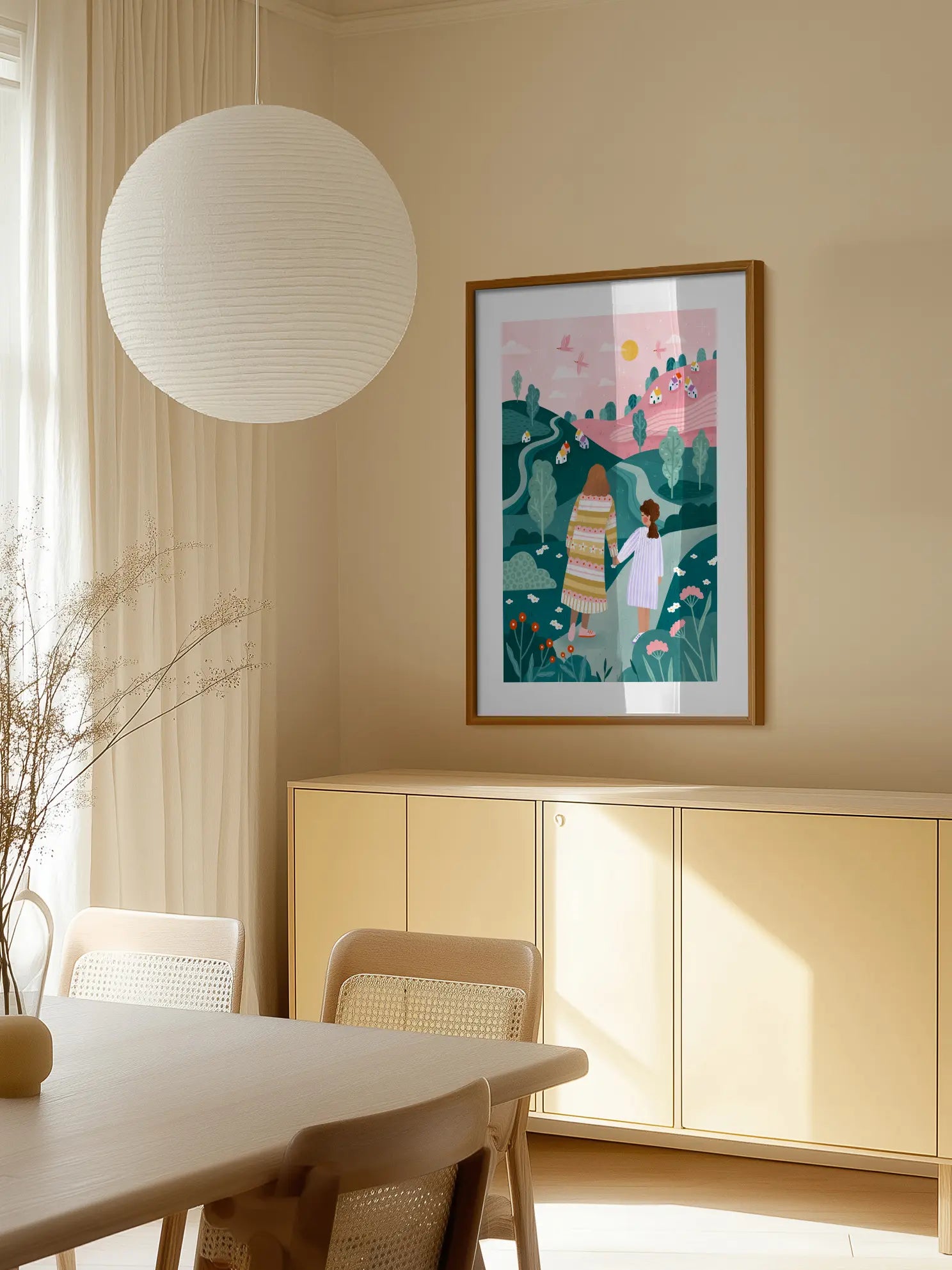 Mum Daughter In Nature Poster