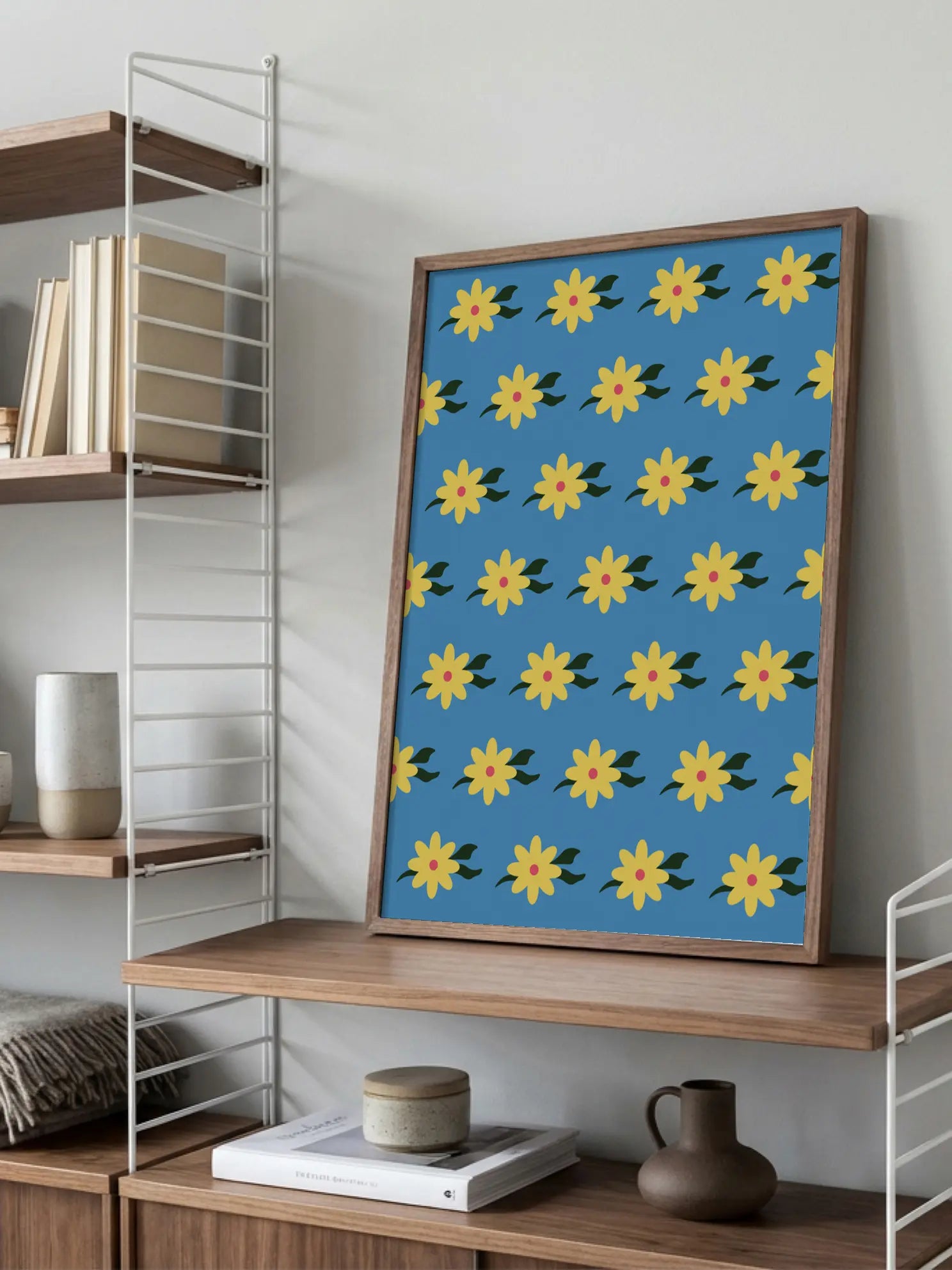 Naive Floral Pattern Poster
