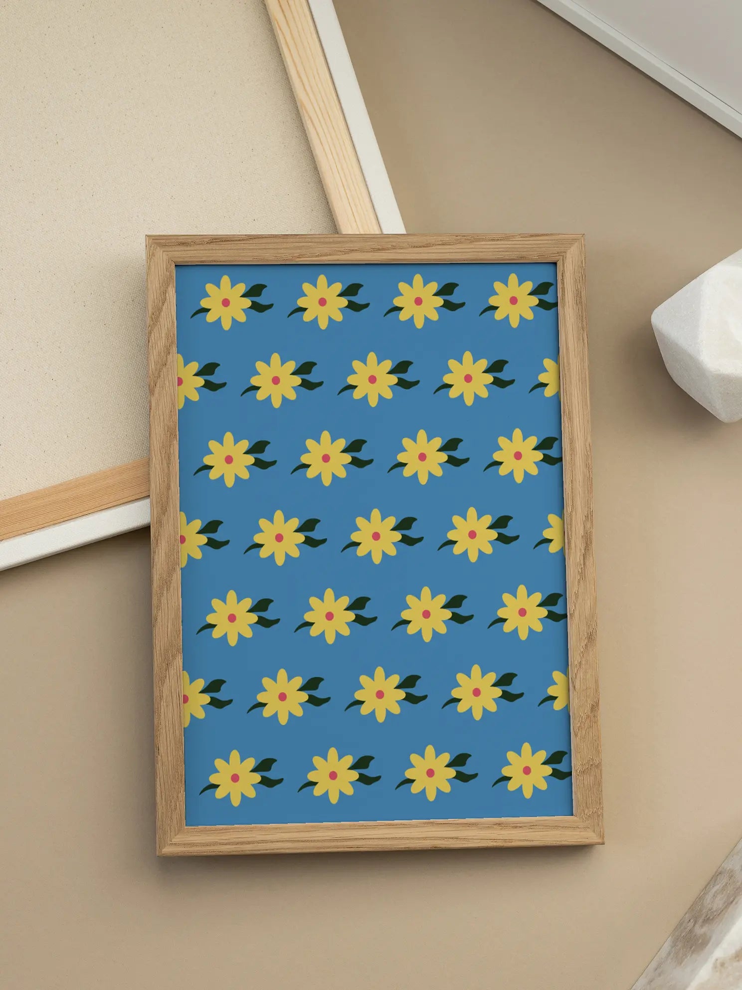 Naive Floral Pattern Poster