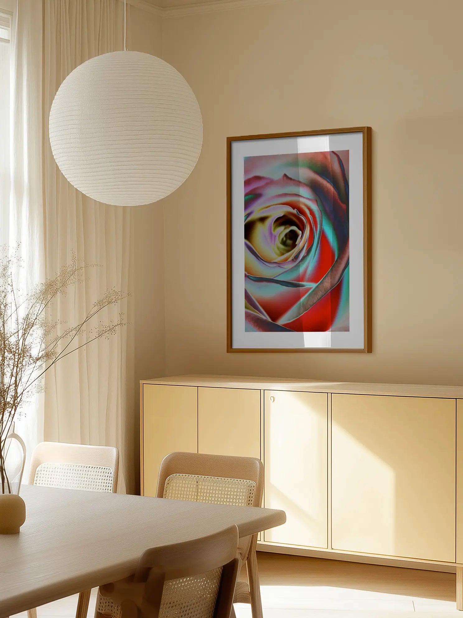 Negative Rose Poster