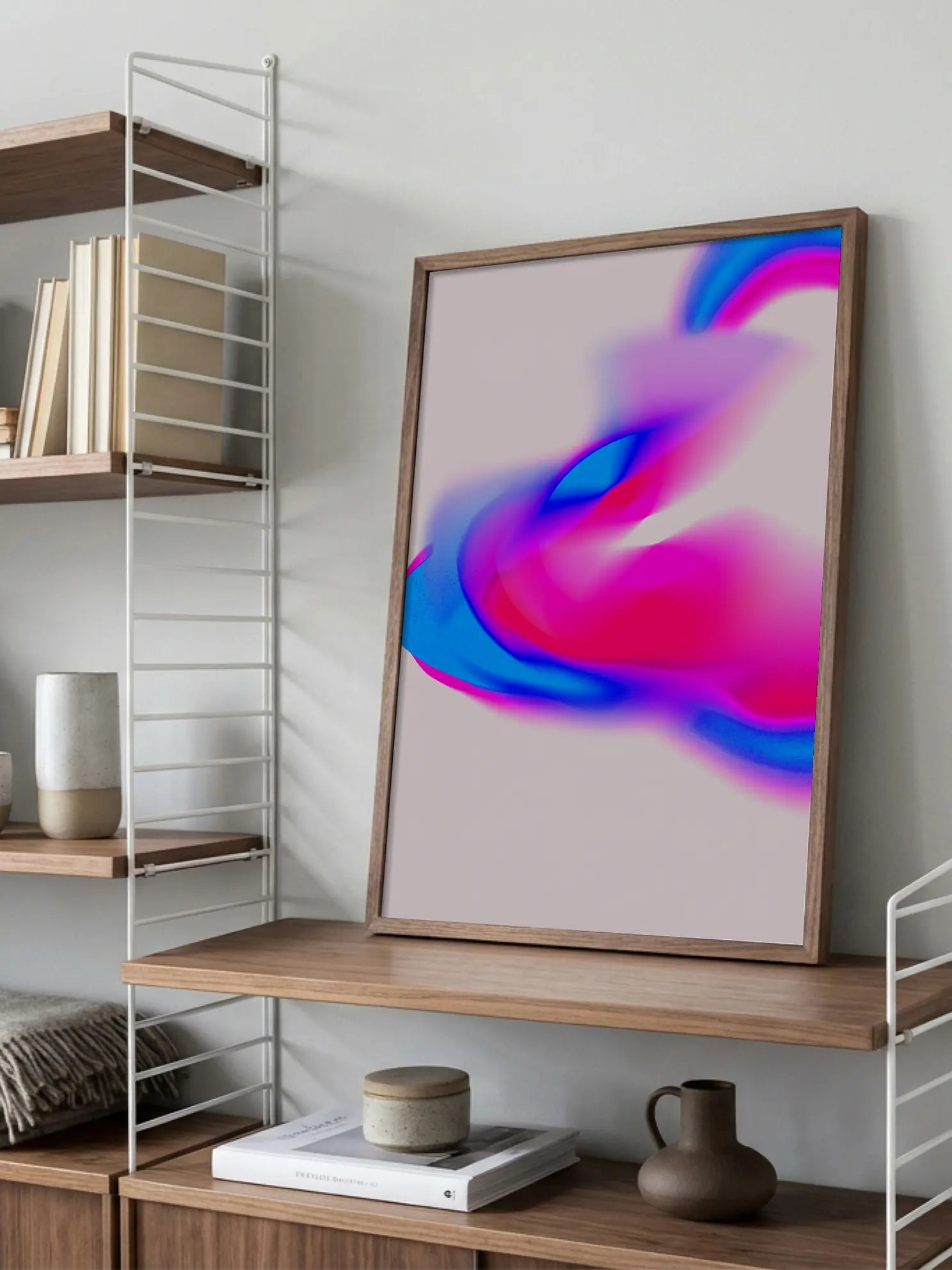 Neon Waves Poster