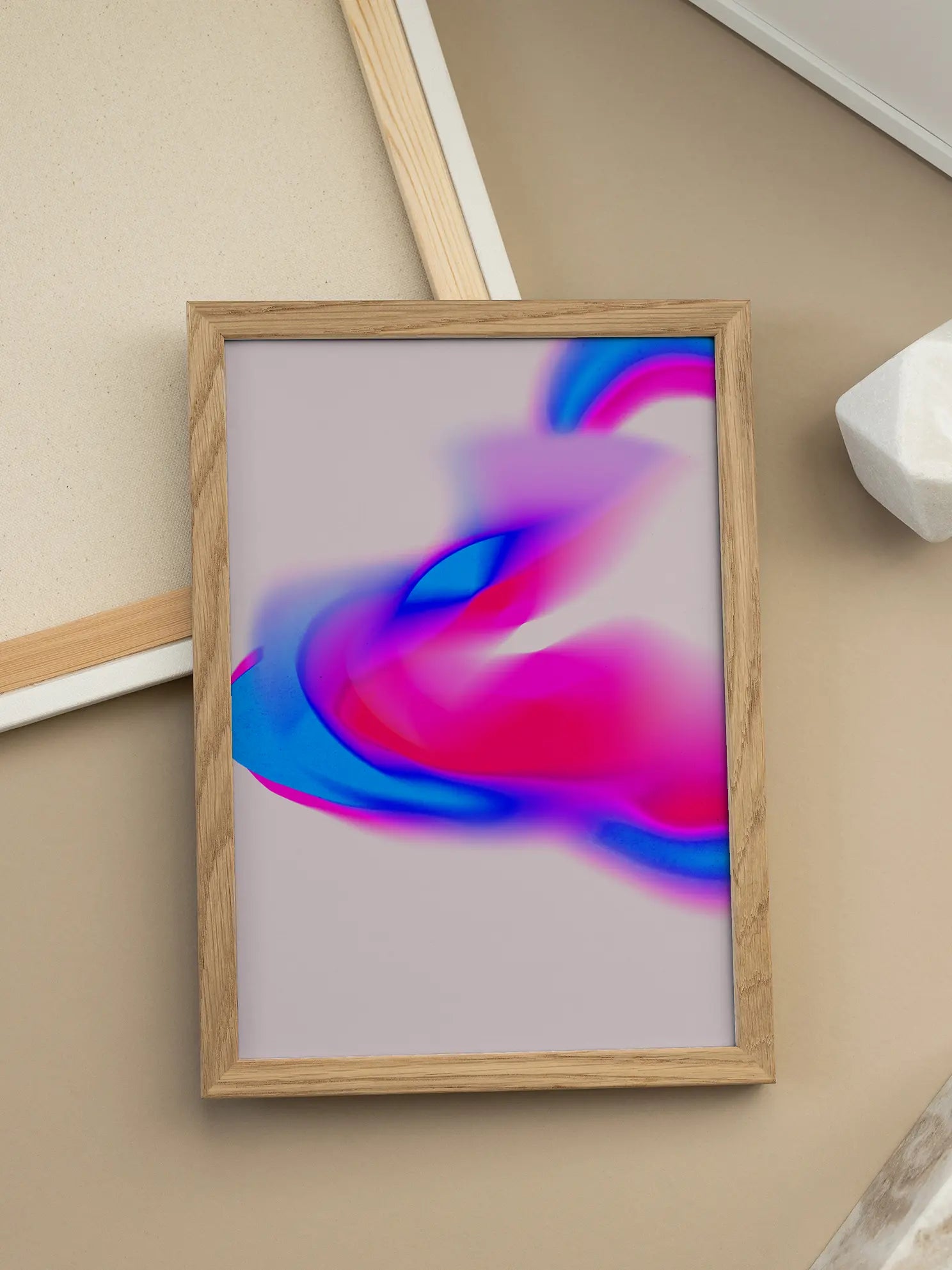 Neon Waves Poster