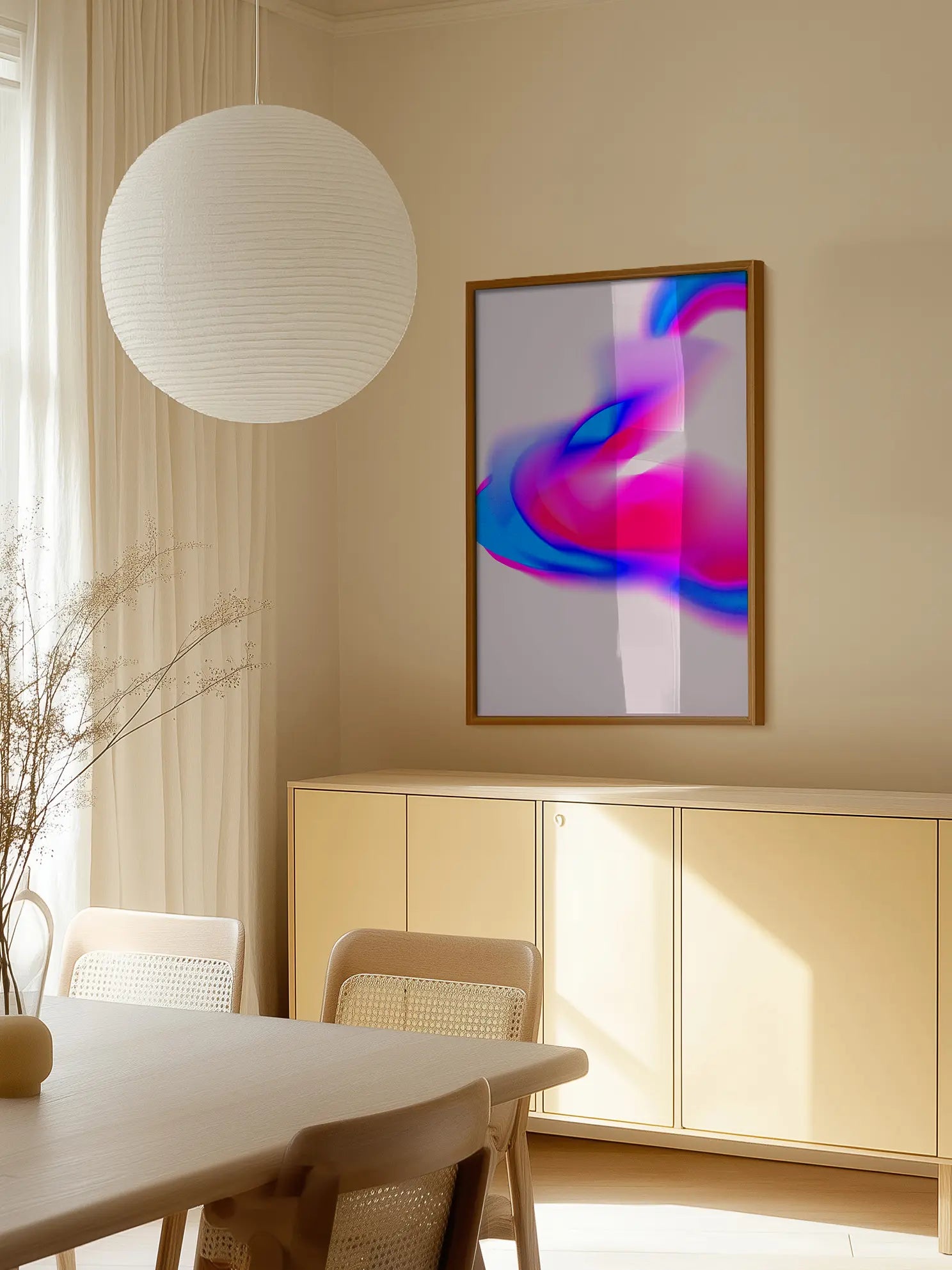 Neon Waves Poster