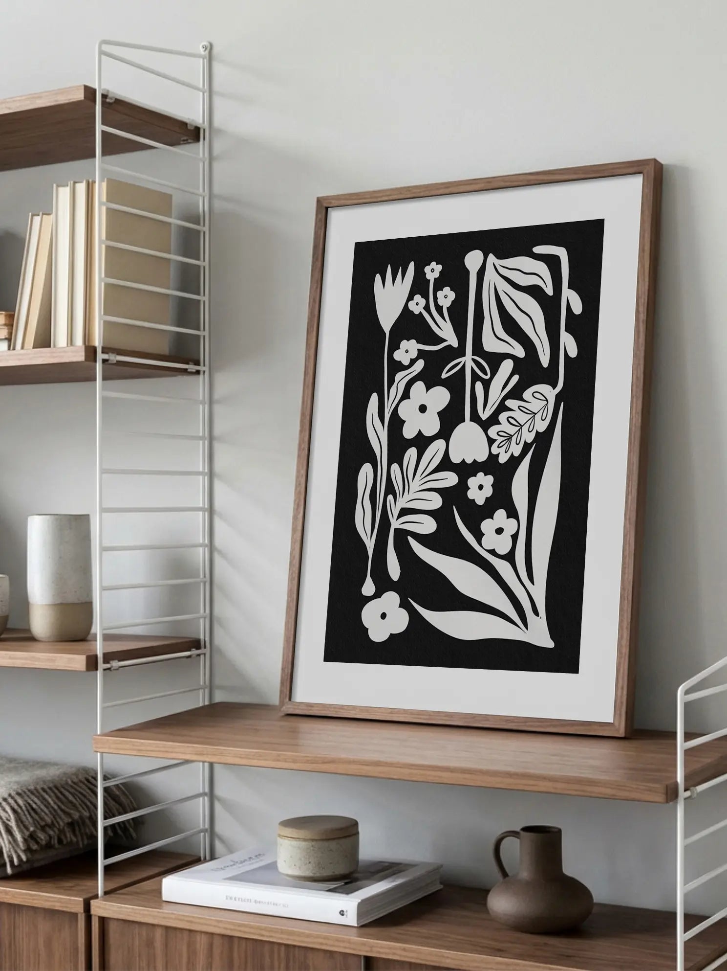Nordic Abstract Florals Poster