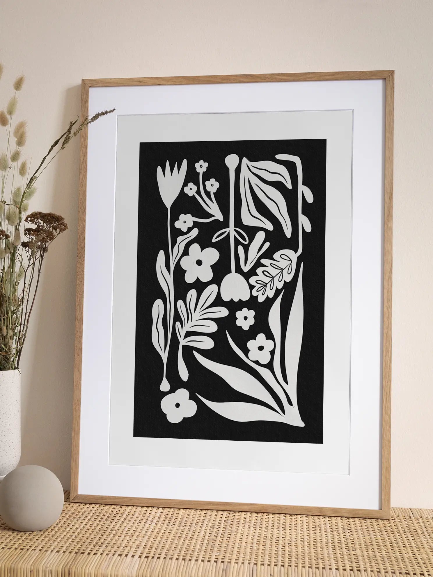 Nordic Abstract Florals Poster