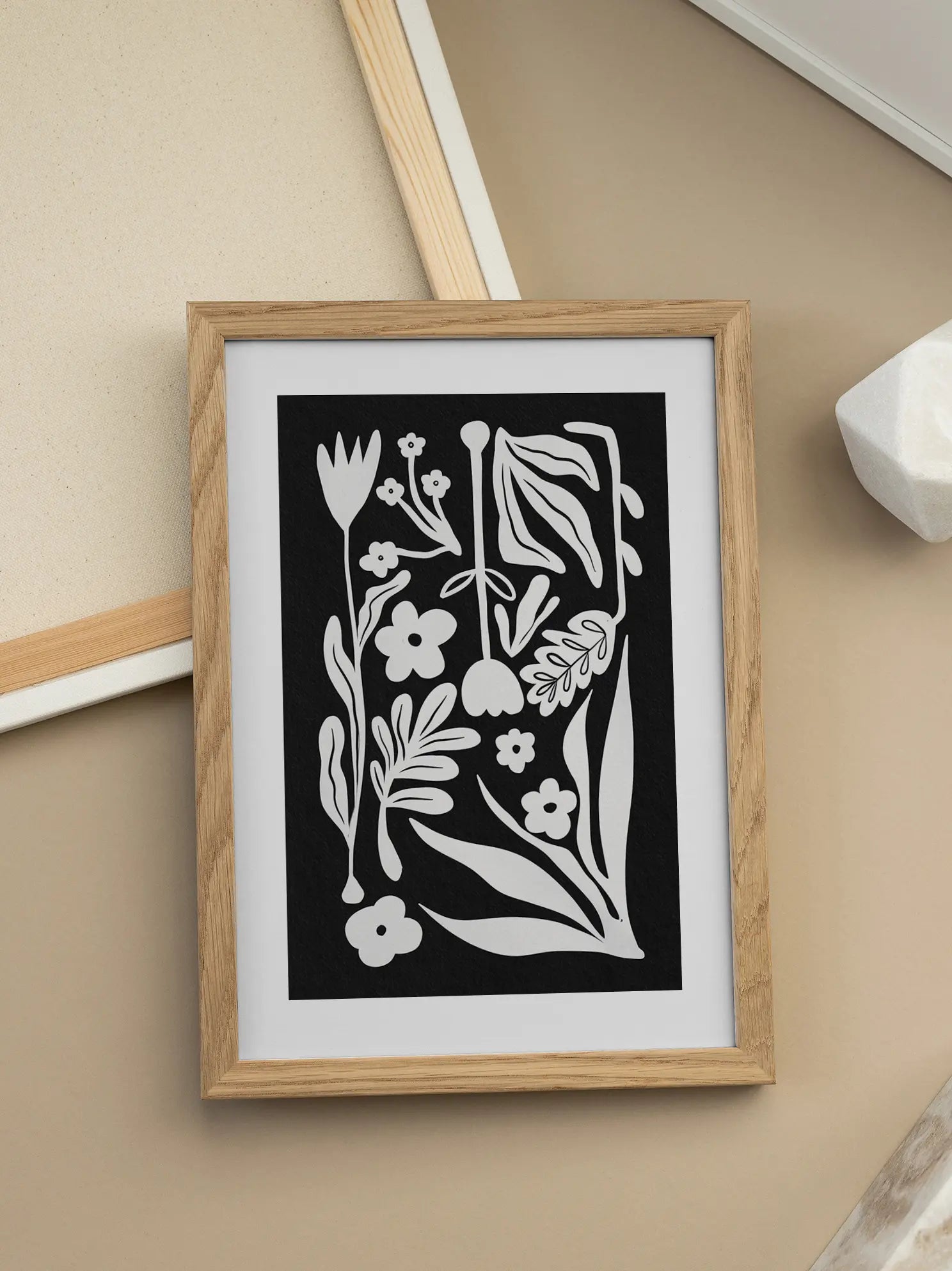 Nordic Abstract Florals Poster