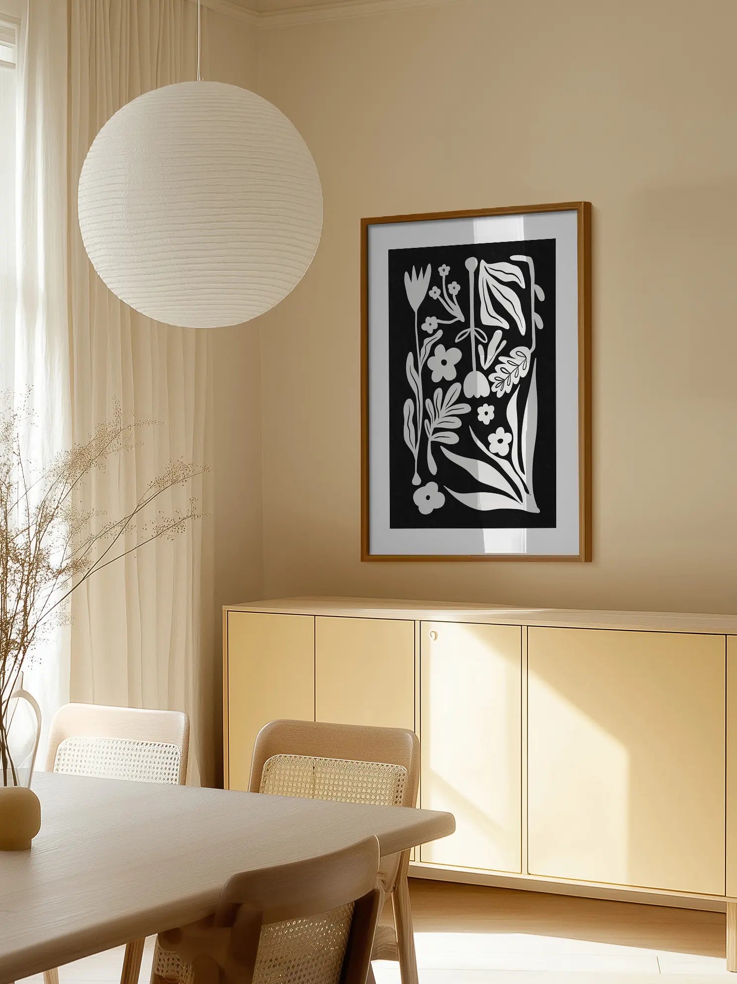 Nordic Abstract Florals Poster