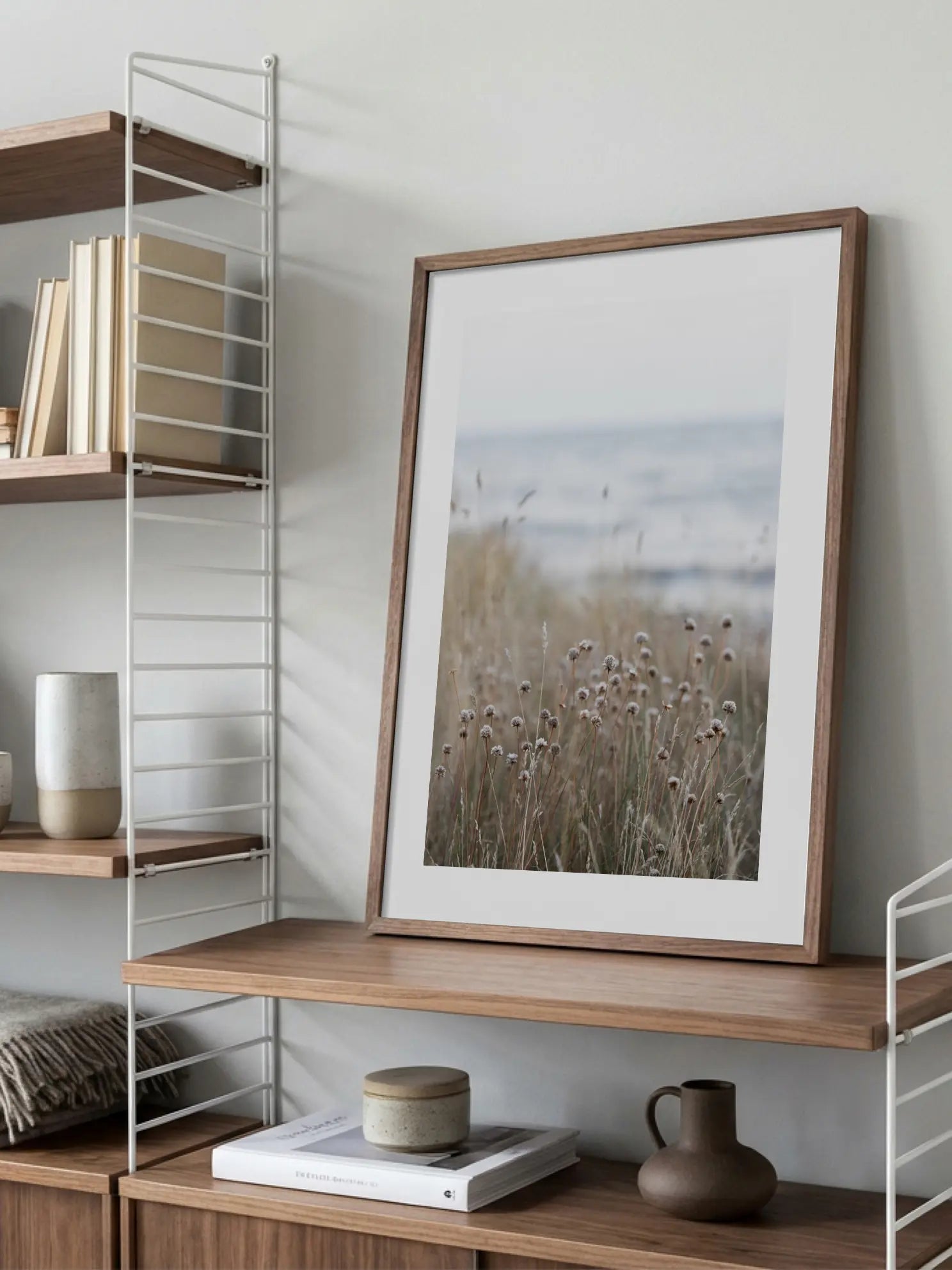 Ocean and Flowers Poster