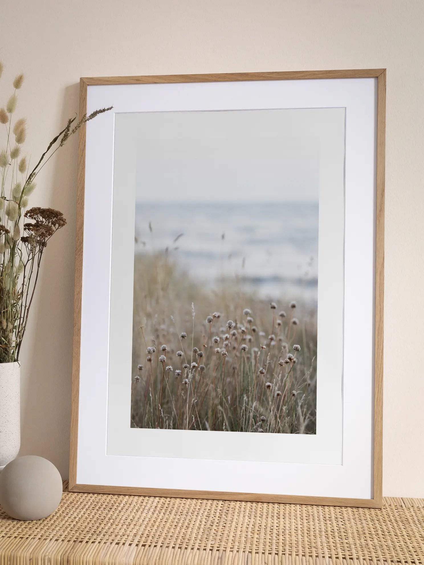 Ocean and Flowers Poster