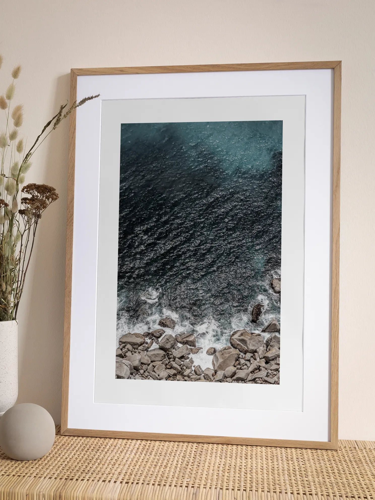 Ocean Rocks and Waves Poster