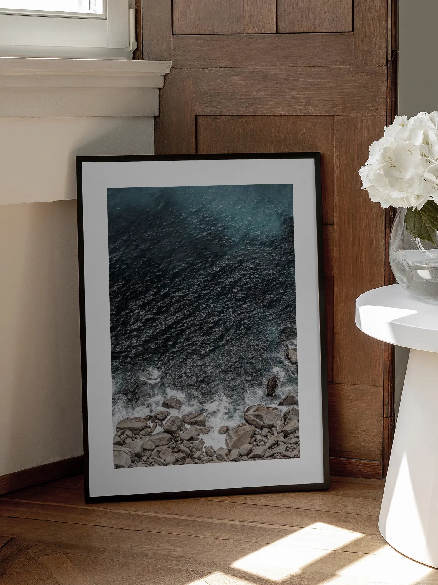 Ocean Rocks and Waves Poster