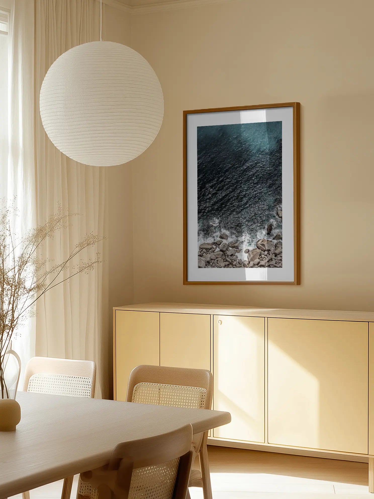 Ocean Rocks and Waves Poster