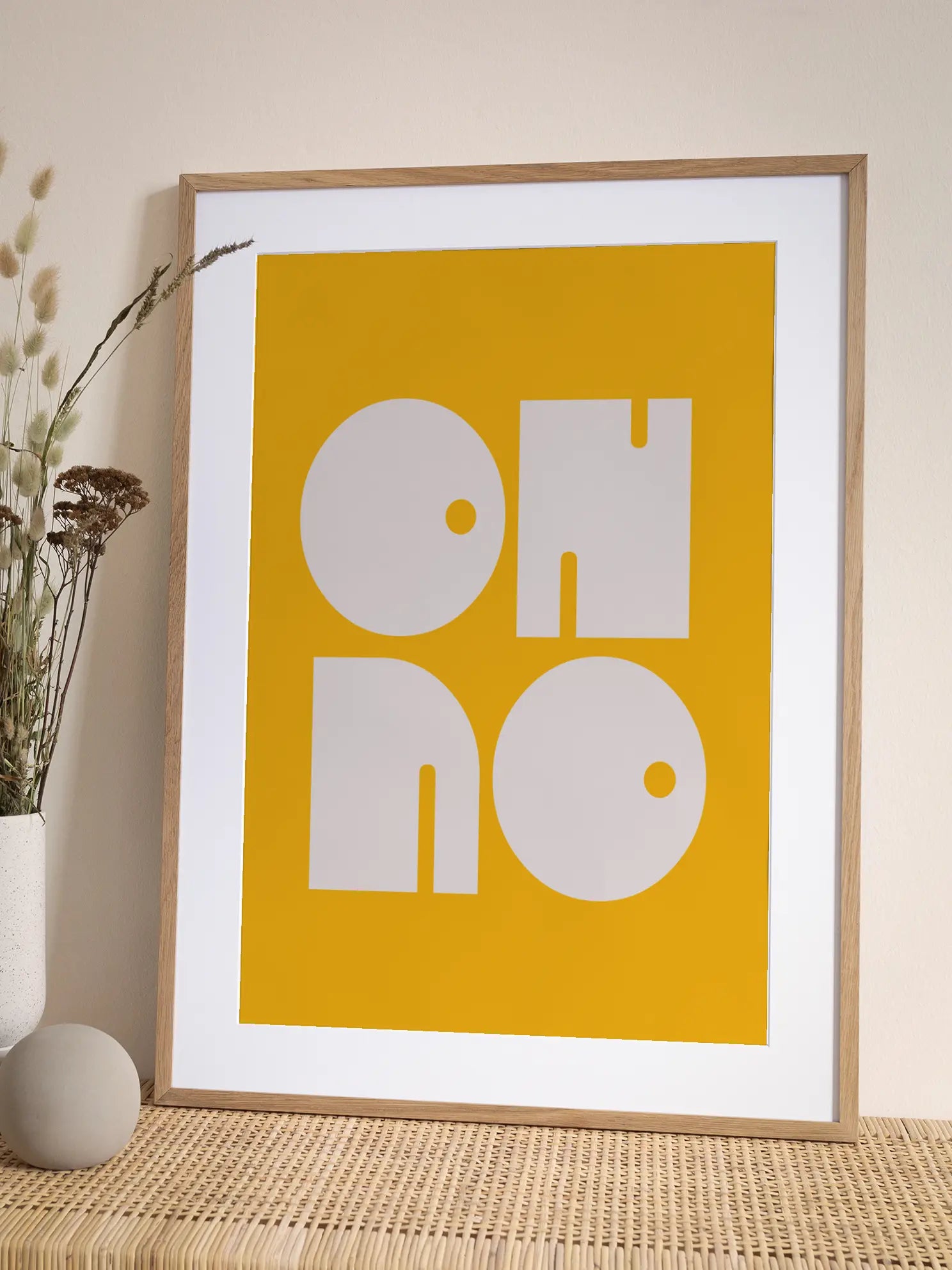 Oh No Yellow Poster