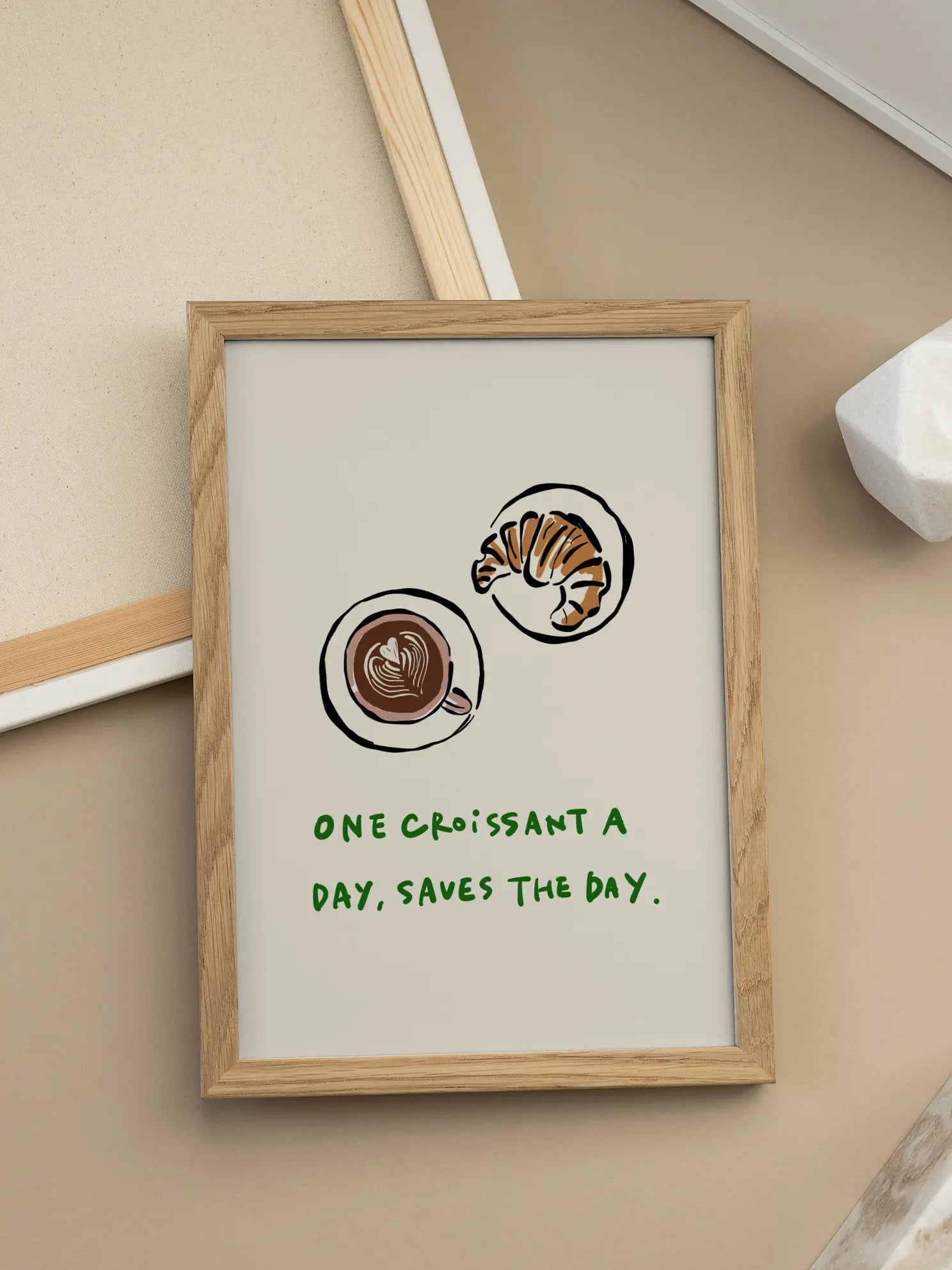 One Croissant a Day Poster