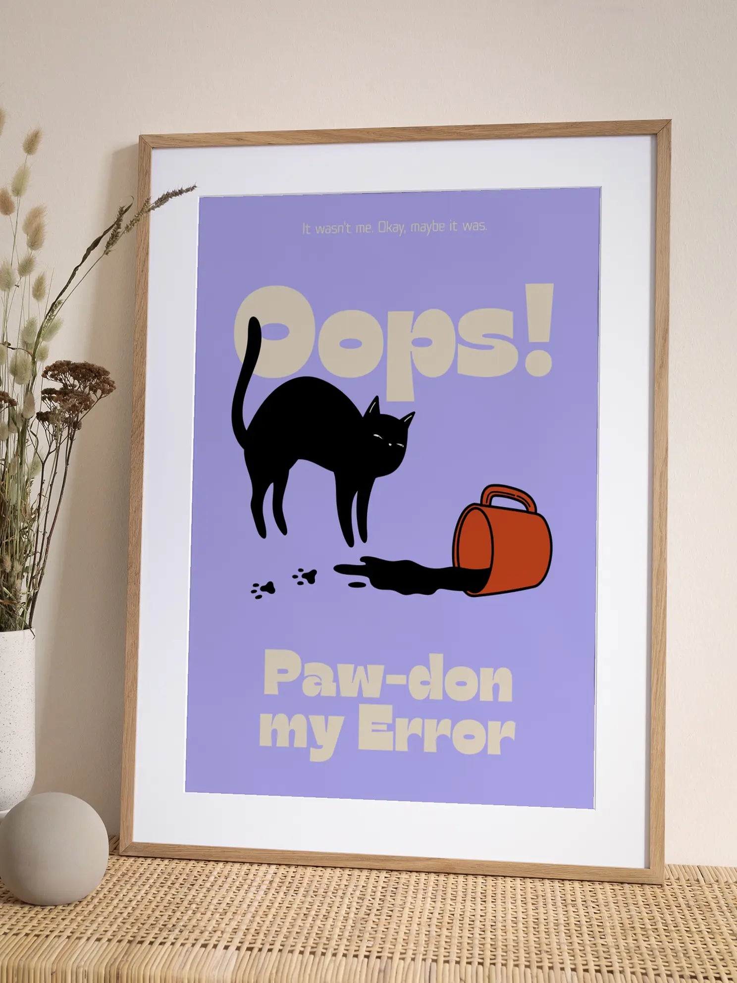 Oops! Paw-don my Error Poster
