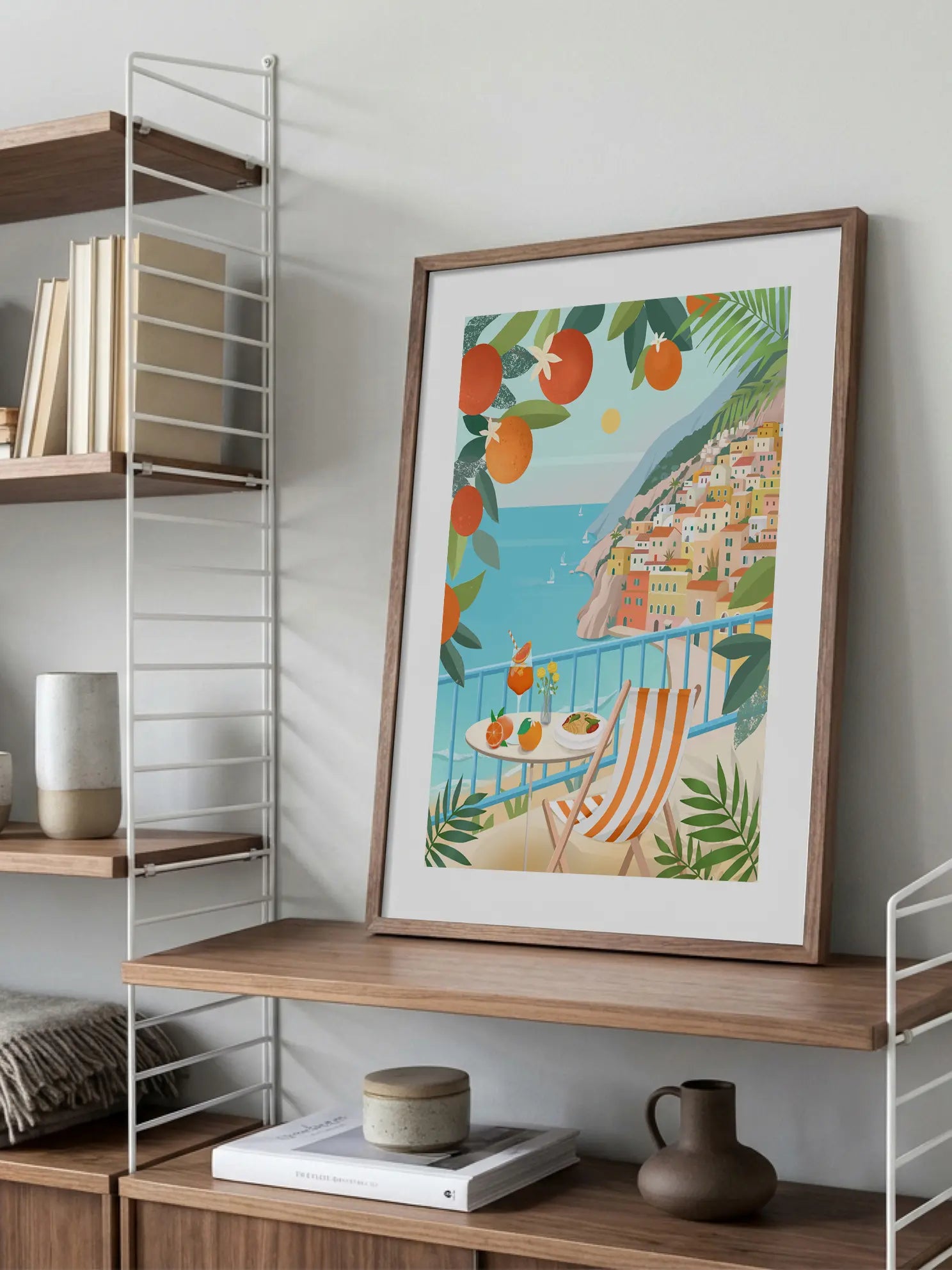 Orange Balcony Poster