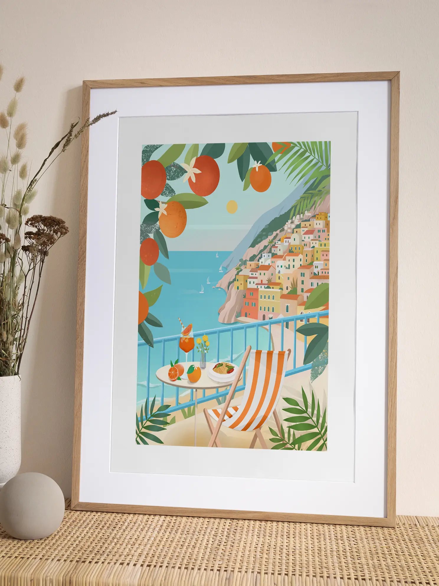Orange Balcony Poster